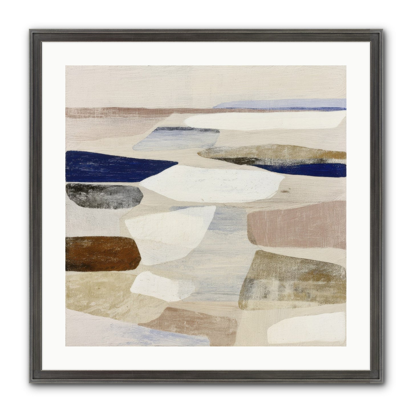 Solace Trace Framed Print - Slimwoods Black/Silver 24x24