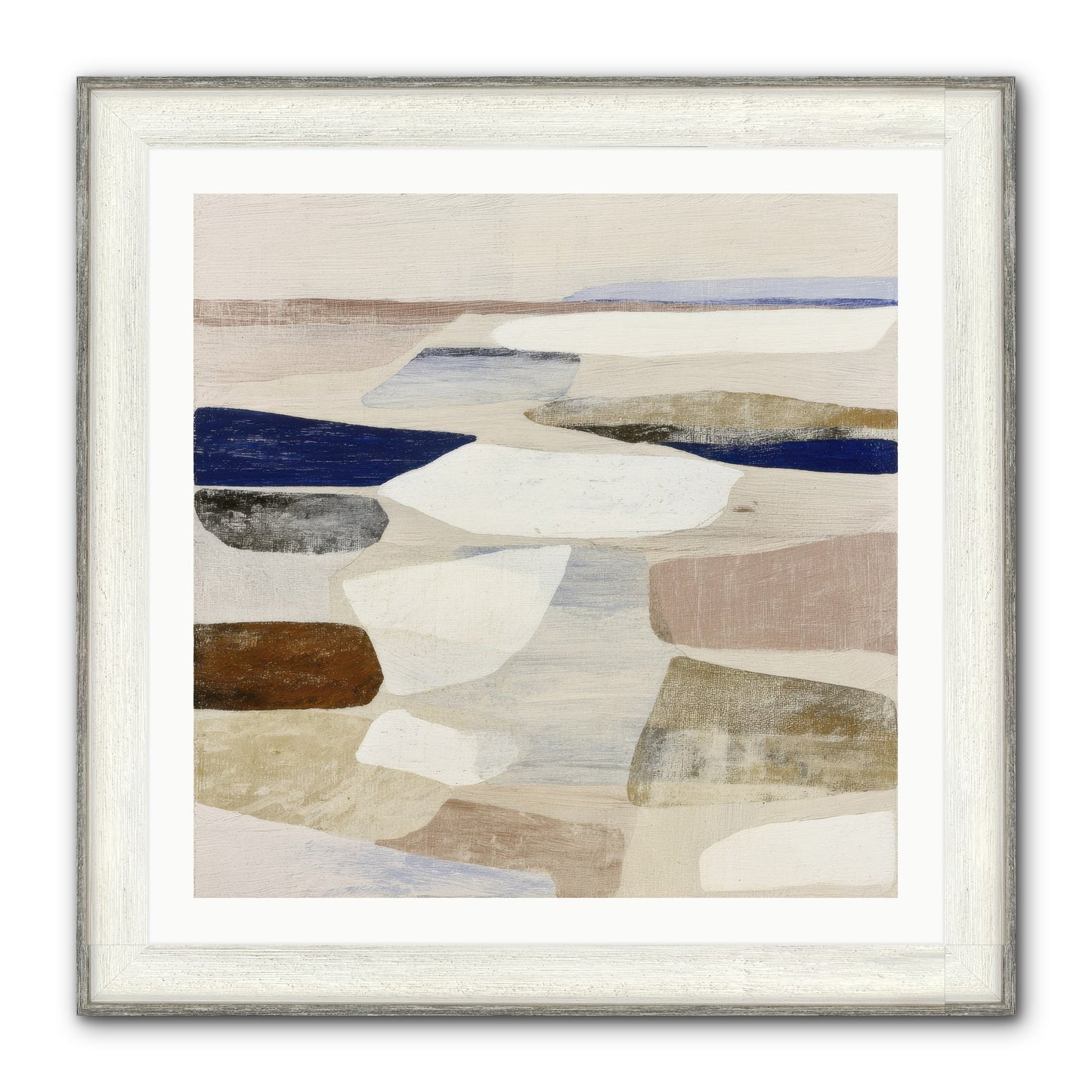 Solace Trace Framed Print - Driftwood White 30x30