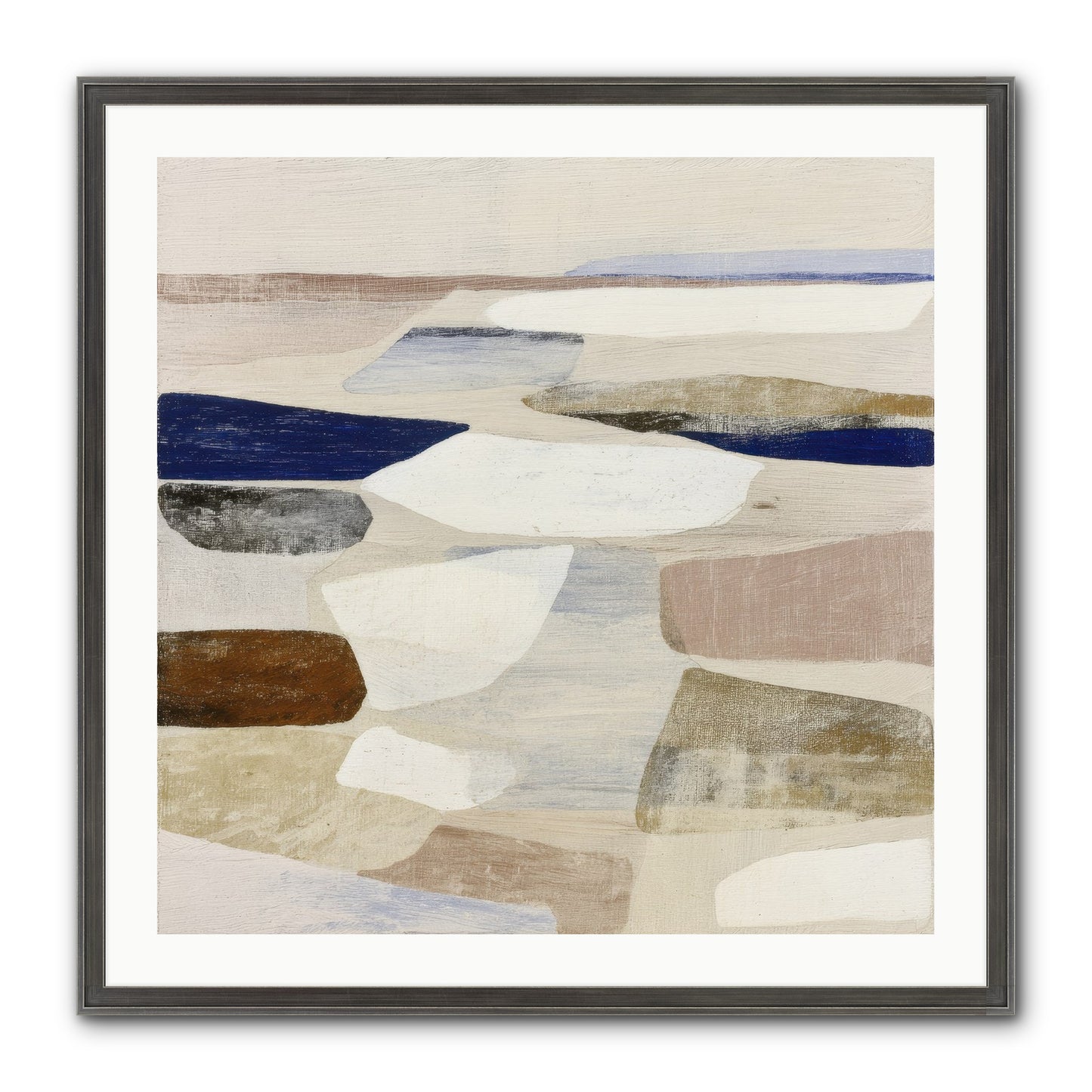 Solace Trace Framed Print - Slimwoods Black/Silver 30x30