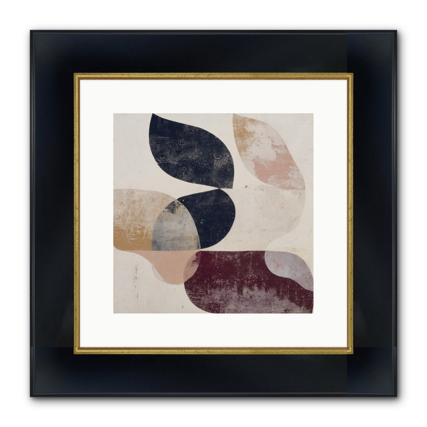 Solar Fringe No.1 Framed Print - Wide Black w/Gold 12x12