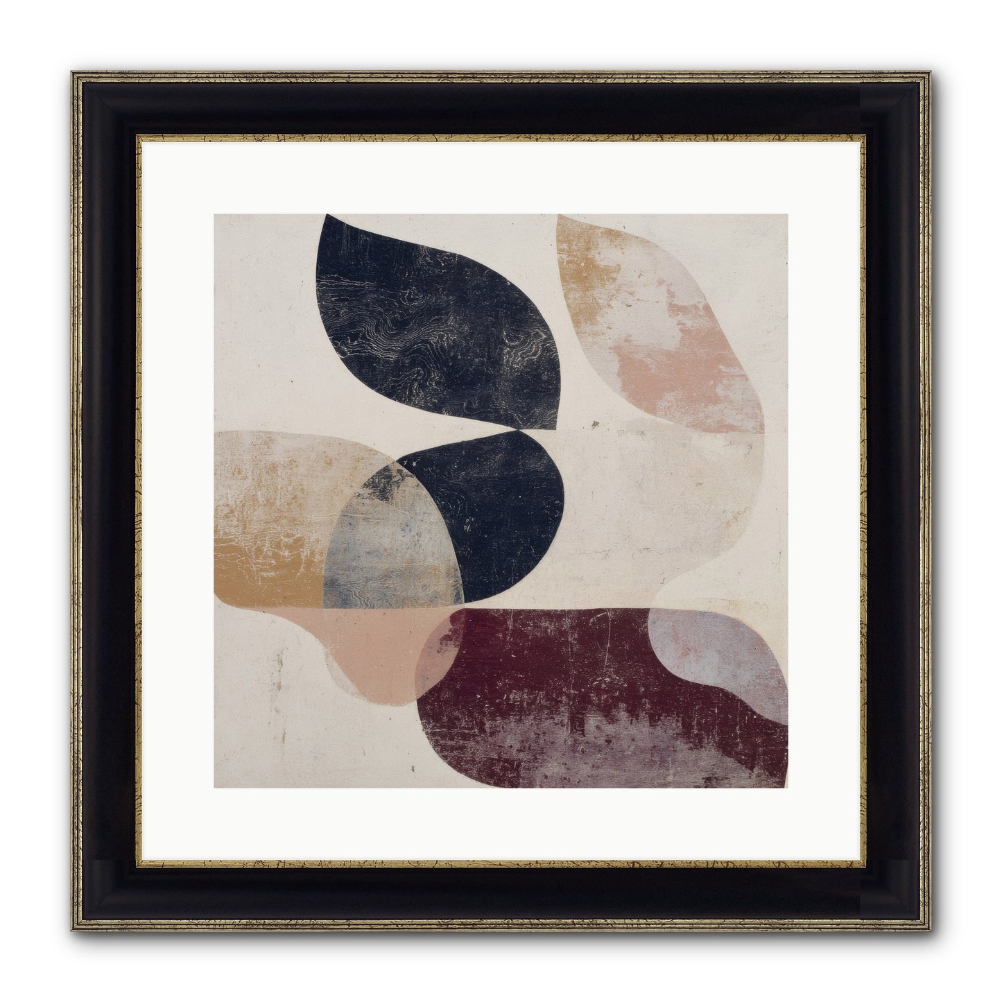Solar Fringe No.1 Framed Print - Black & Gold 16x16