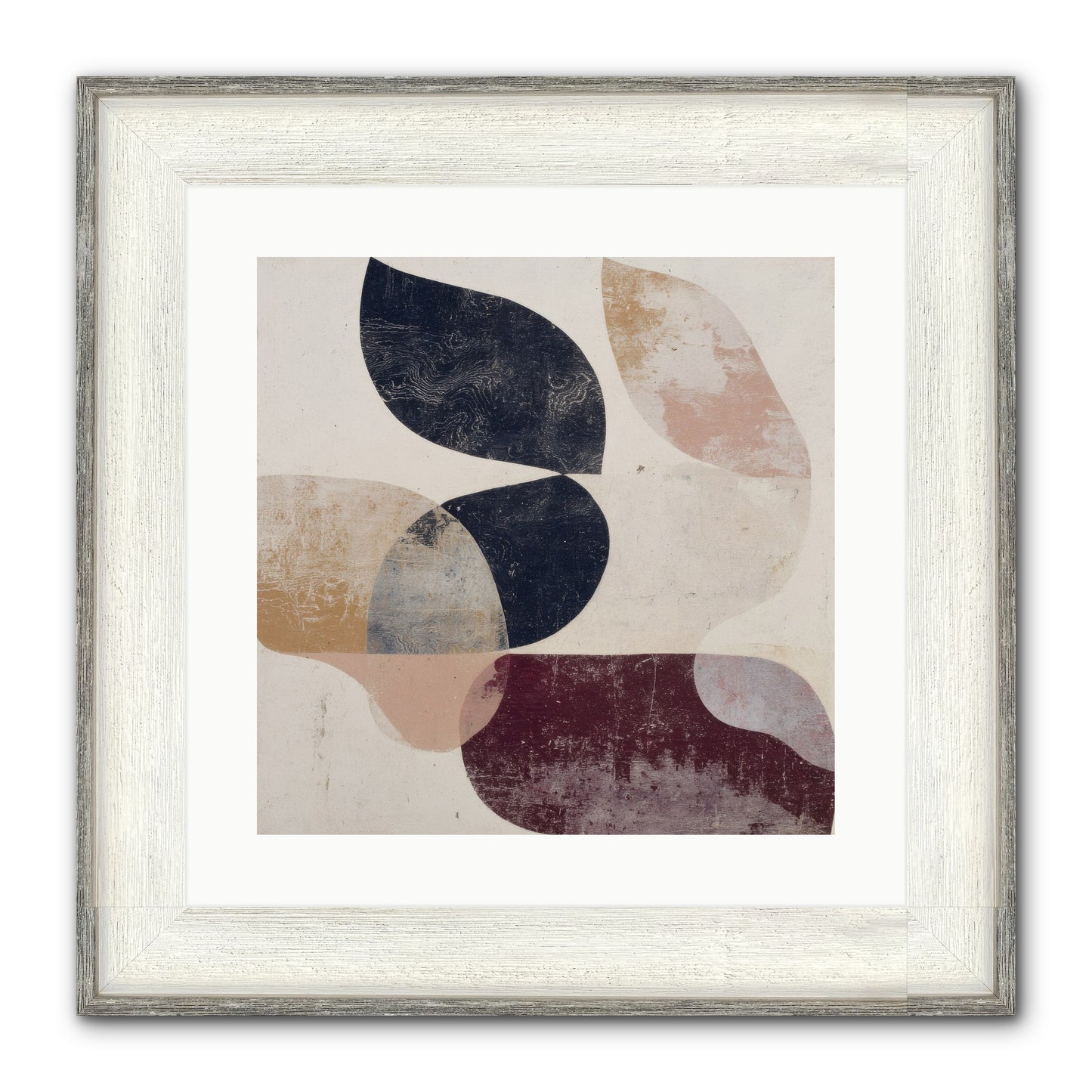 Solar Fringe No.1 Framed Print - Driftwood White 16x16