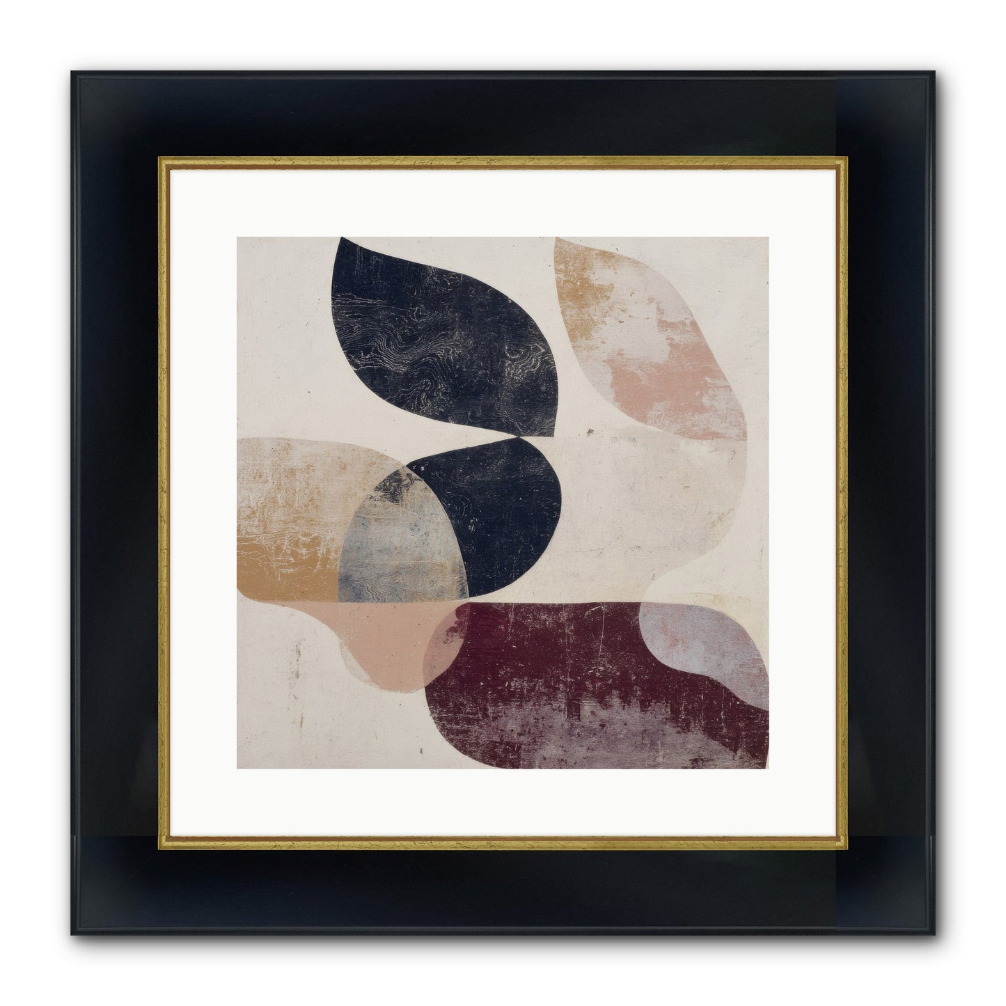 Solar Fringe No.1 Framed Print - Wide Black w/Gold 16x16