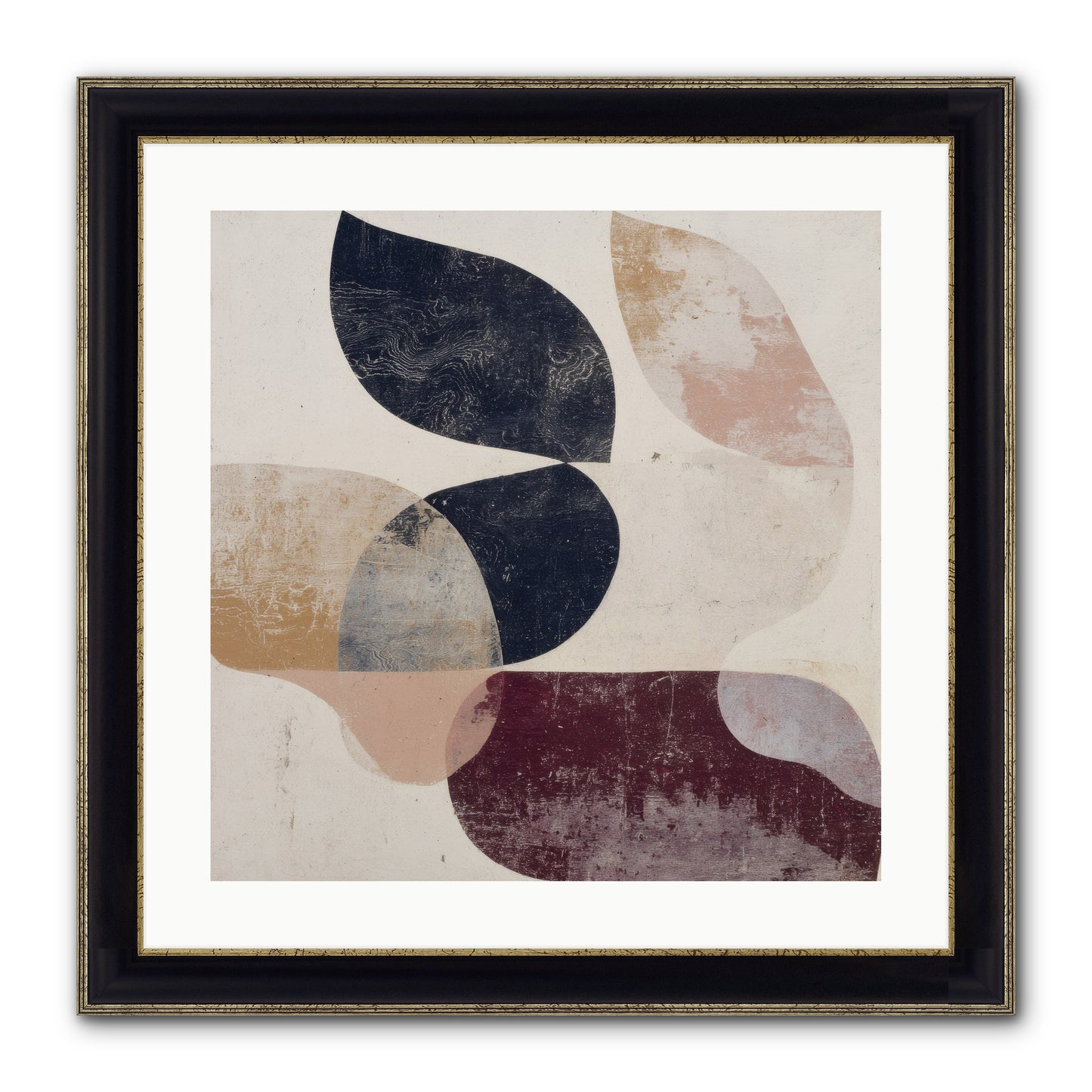 Solar Fringe No.1 Framed Print - Black & Gold 20x20