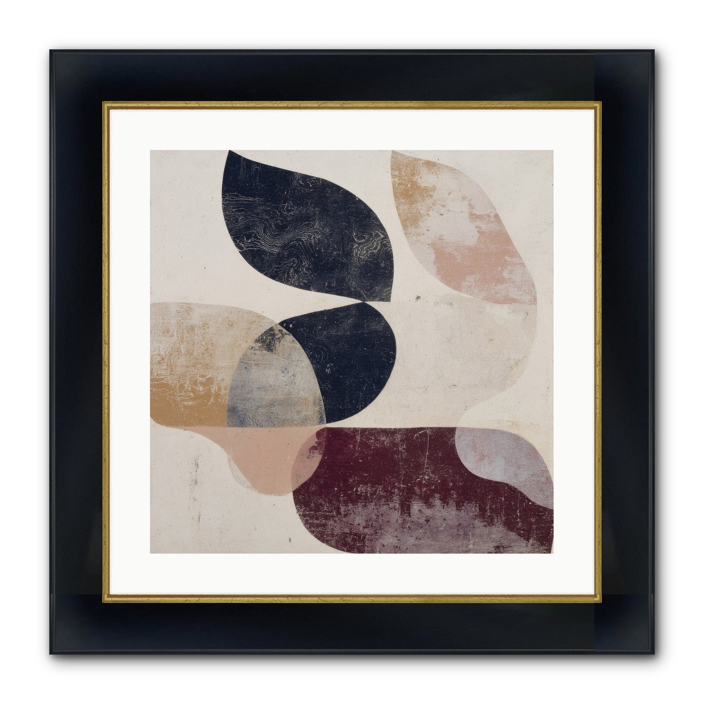 Solar Fringe No.1 Framed Print - Wide Black w/Gold 20x20