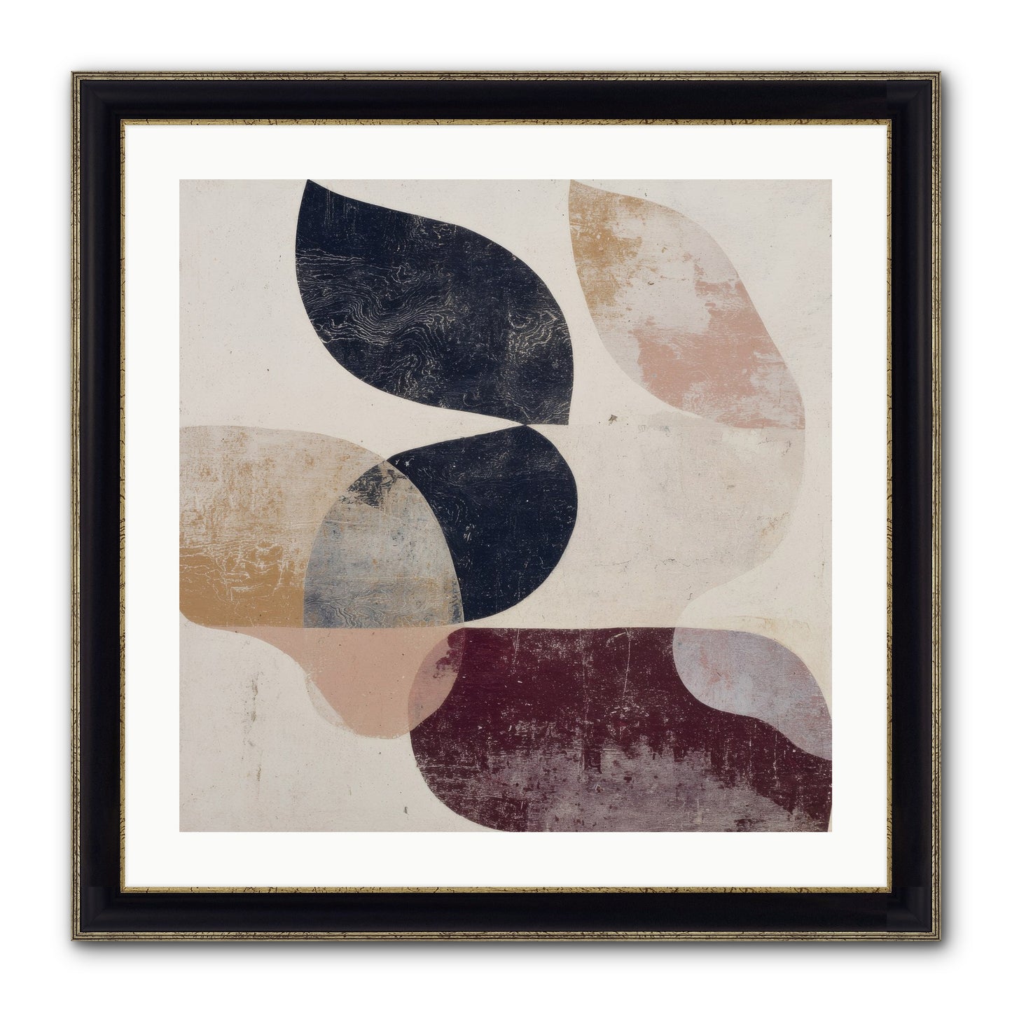 Solar Fringe No.1 Framed Print - Black & Gold 24x24