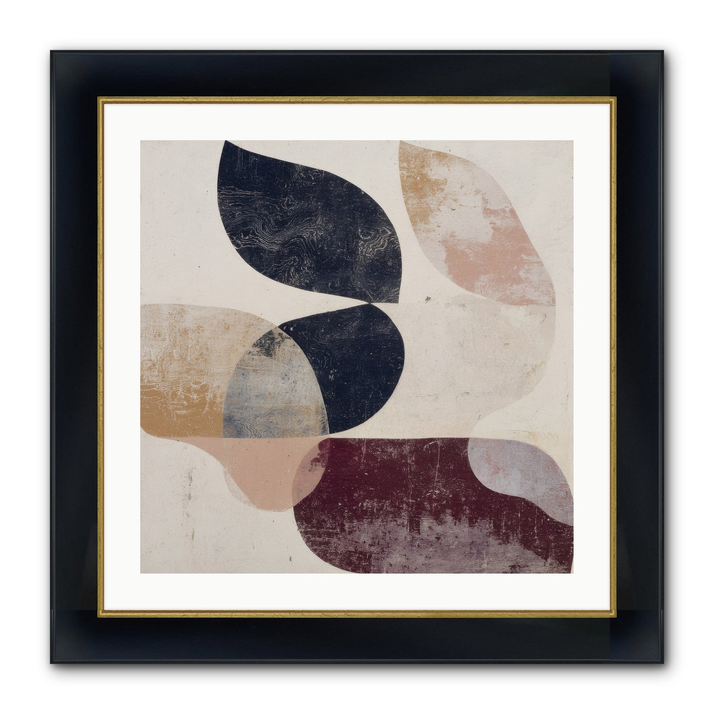 Solar Fringe No.1 Framed Print - Wide Black w/Gold 24x24