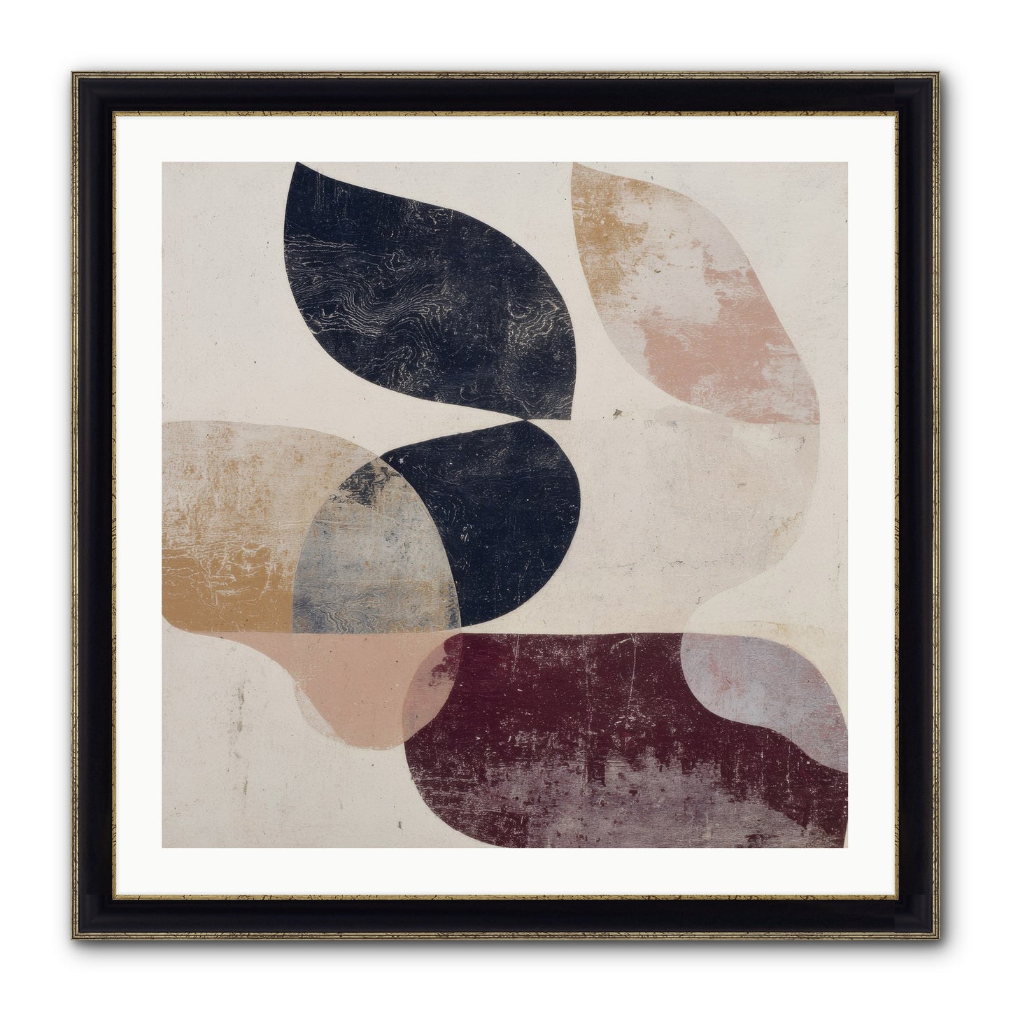 Solar Fringe No.1 Framed Print - Black & Gold 30x30