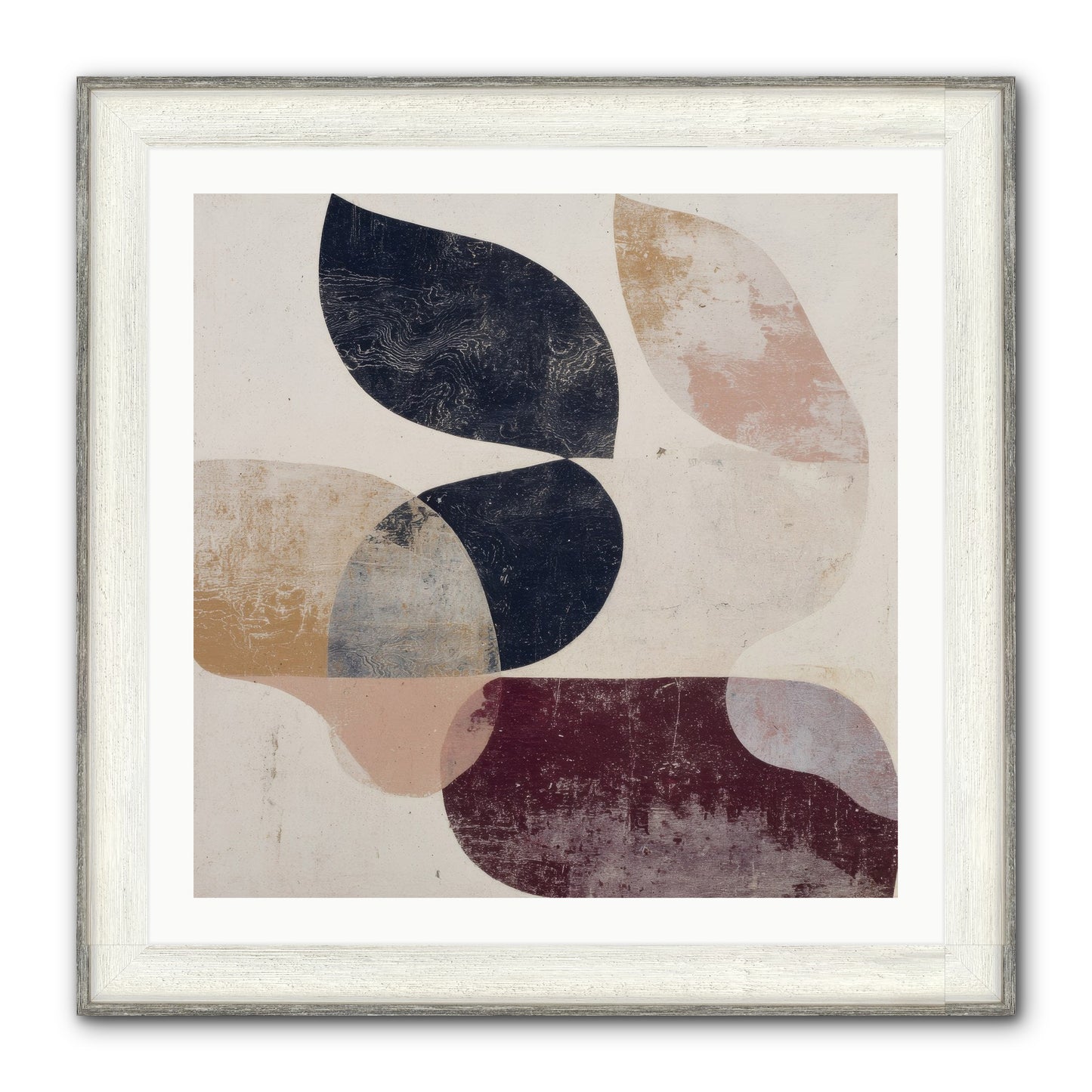 Solar Fringe No.1 Framed Print - Driftwood White 30x30