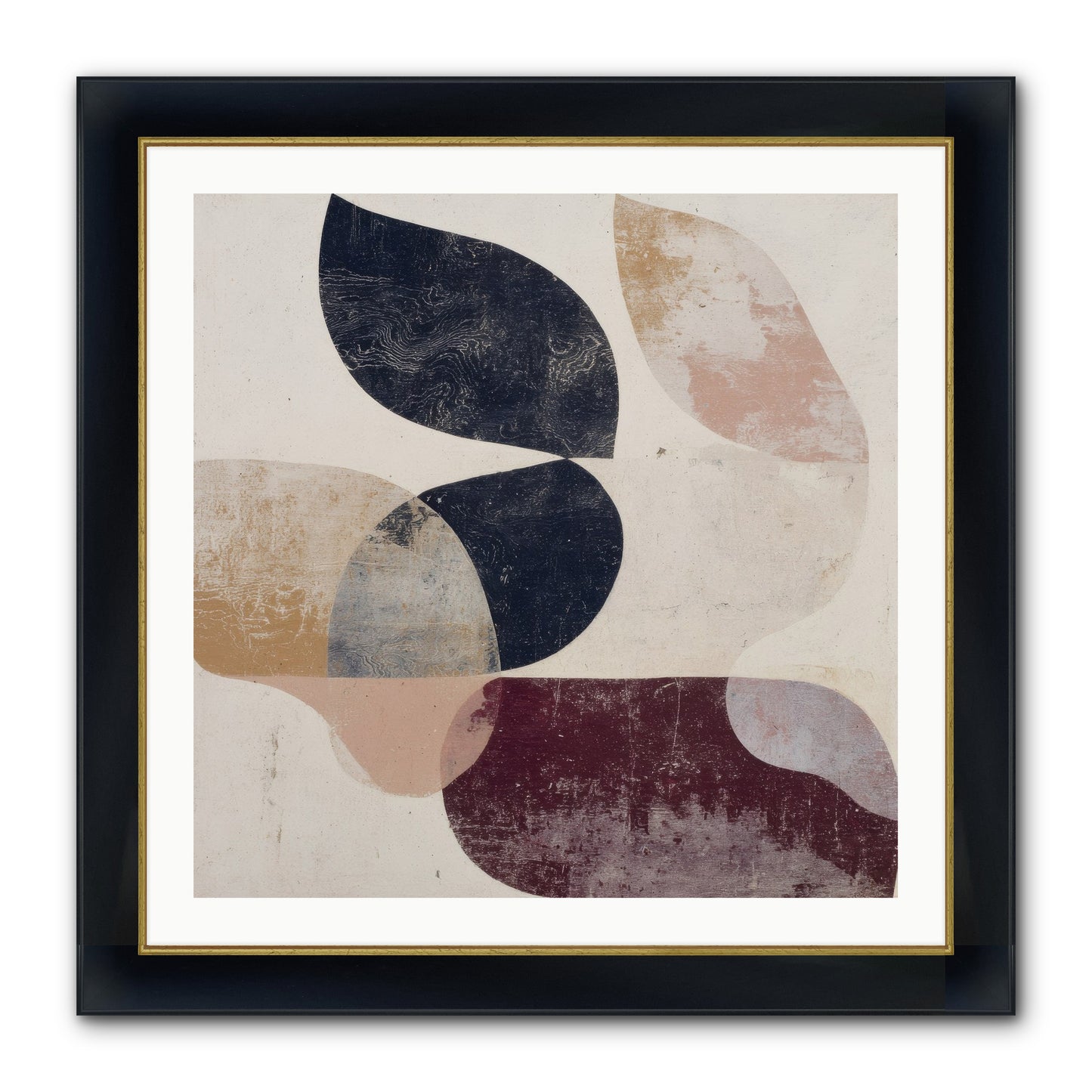 Solar Fringe No.1 Framed Print - Wide Black w/Gold 30x30
