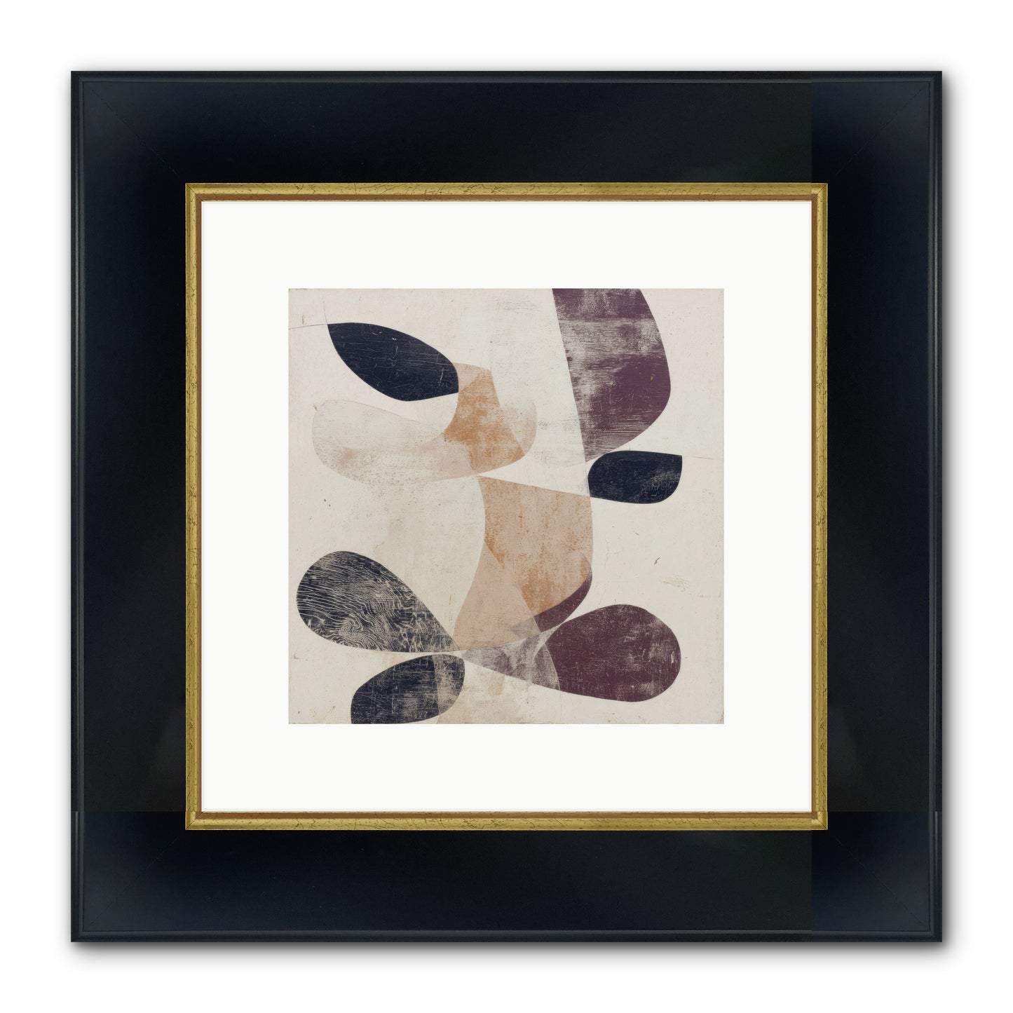Solar Fringe No.2 Framed Print - Wide Black w/Gold 10x10