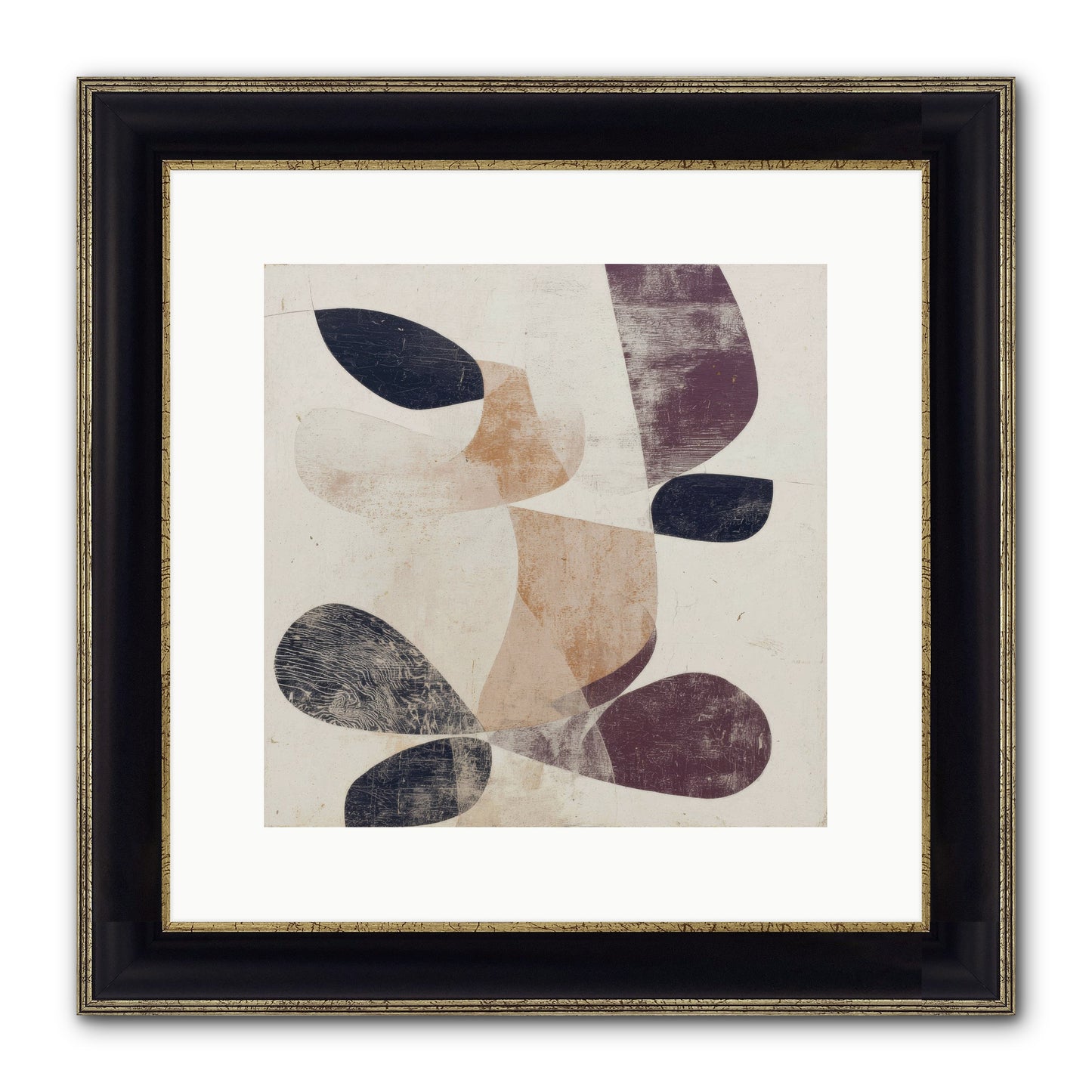 Solar Fringe No.2 Framed Print - Black & Gold 12x12