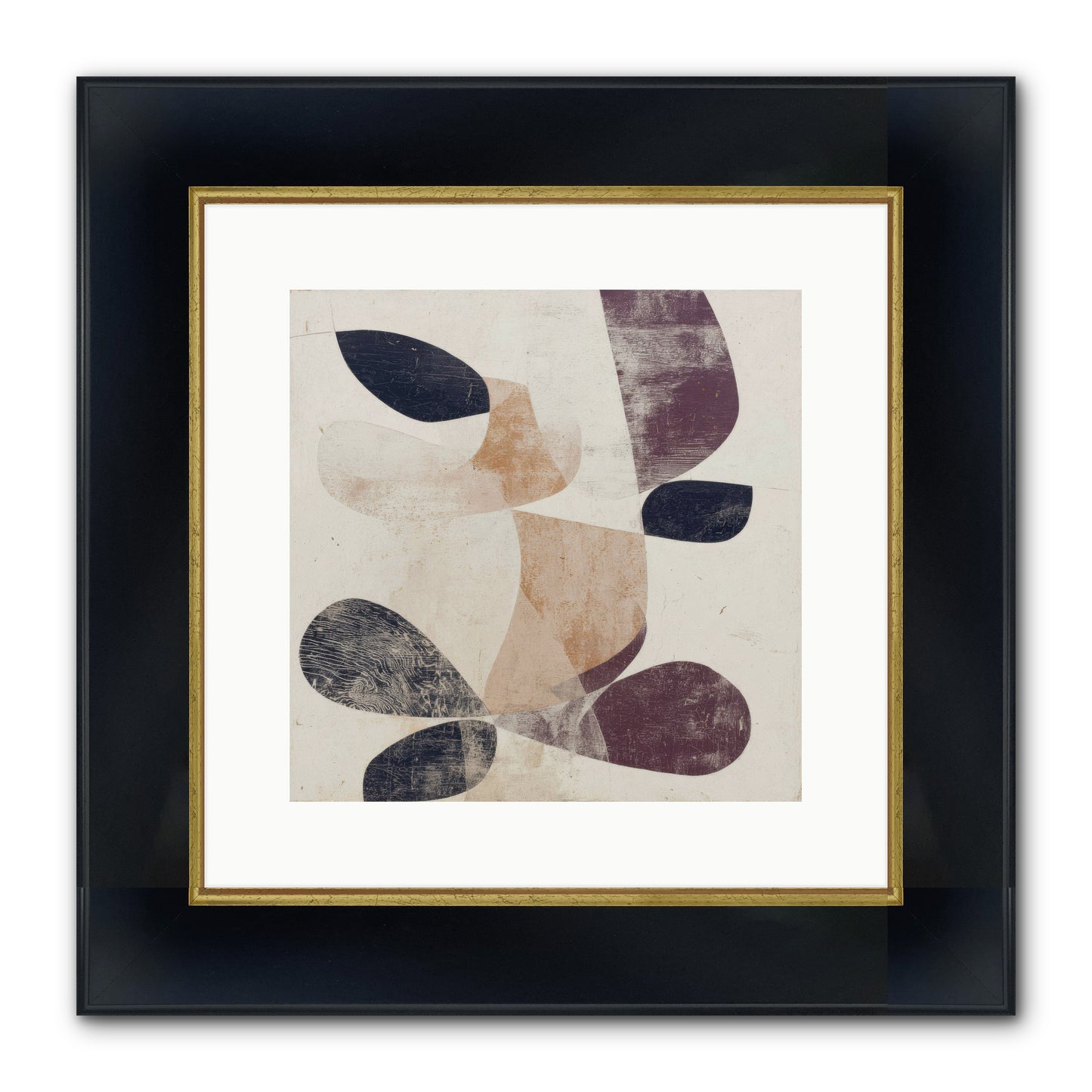 Solar Fringe No.2 Framed Print - Wide Black w/Gold 12x12