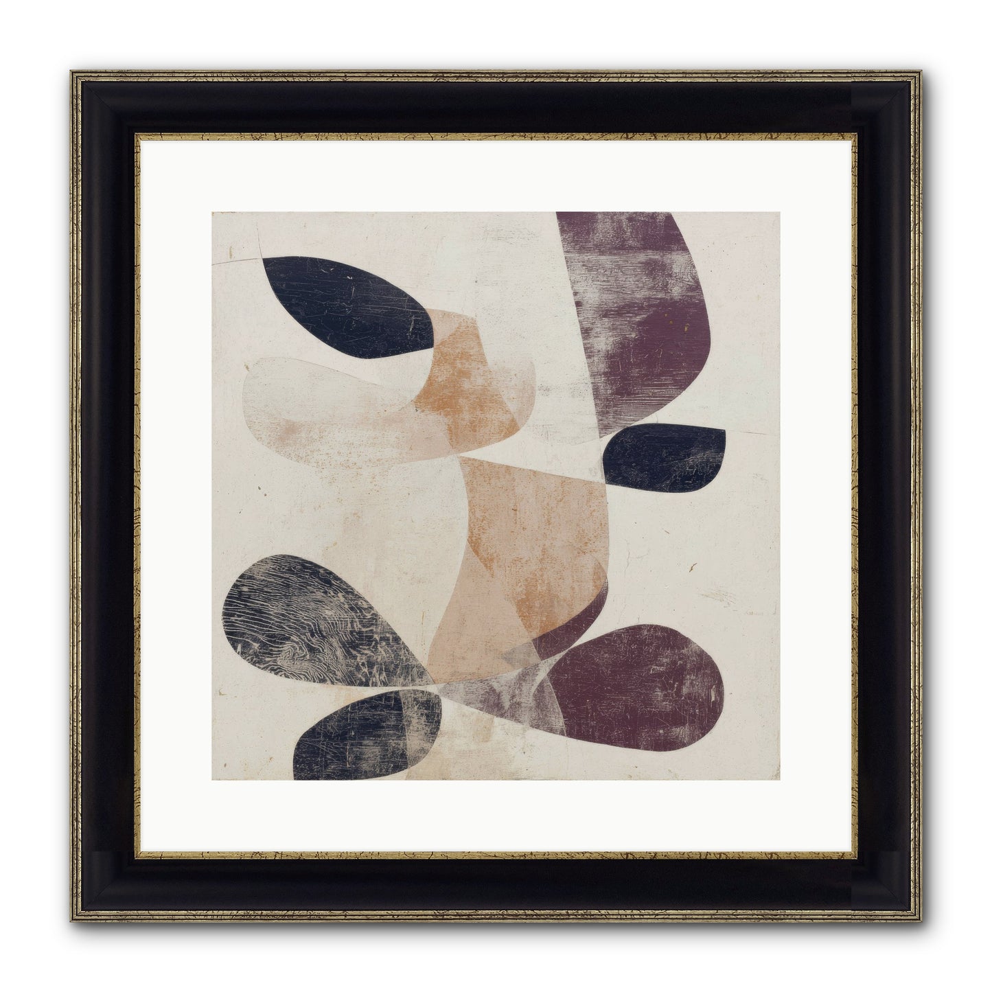 Solar Fringe No.2 Framed Print - Black & Gold 16x16