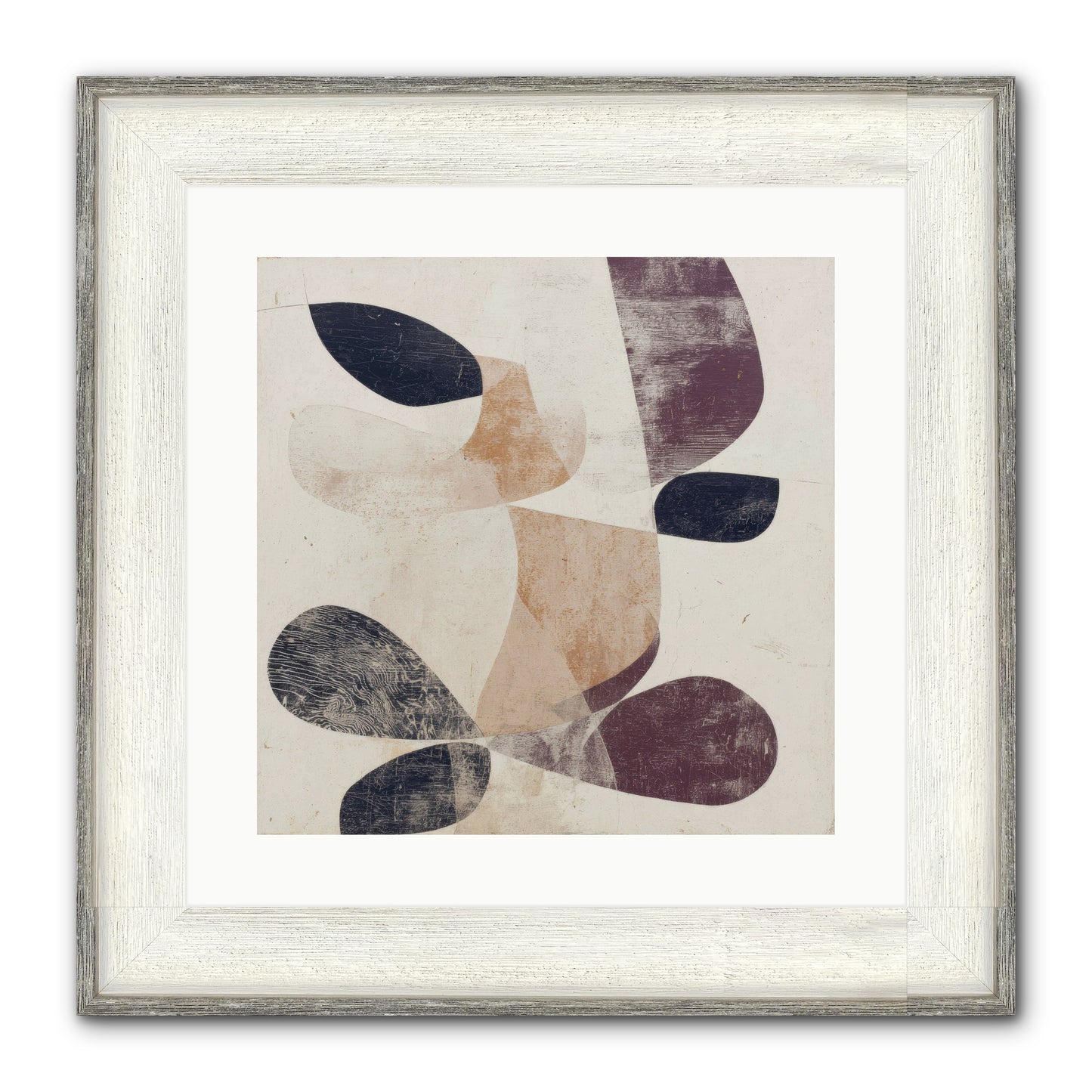 Solar Fringe No.2 Framed Print - Driftwood White 16x16