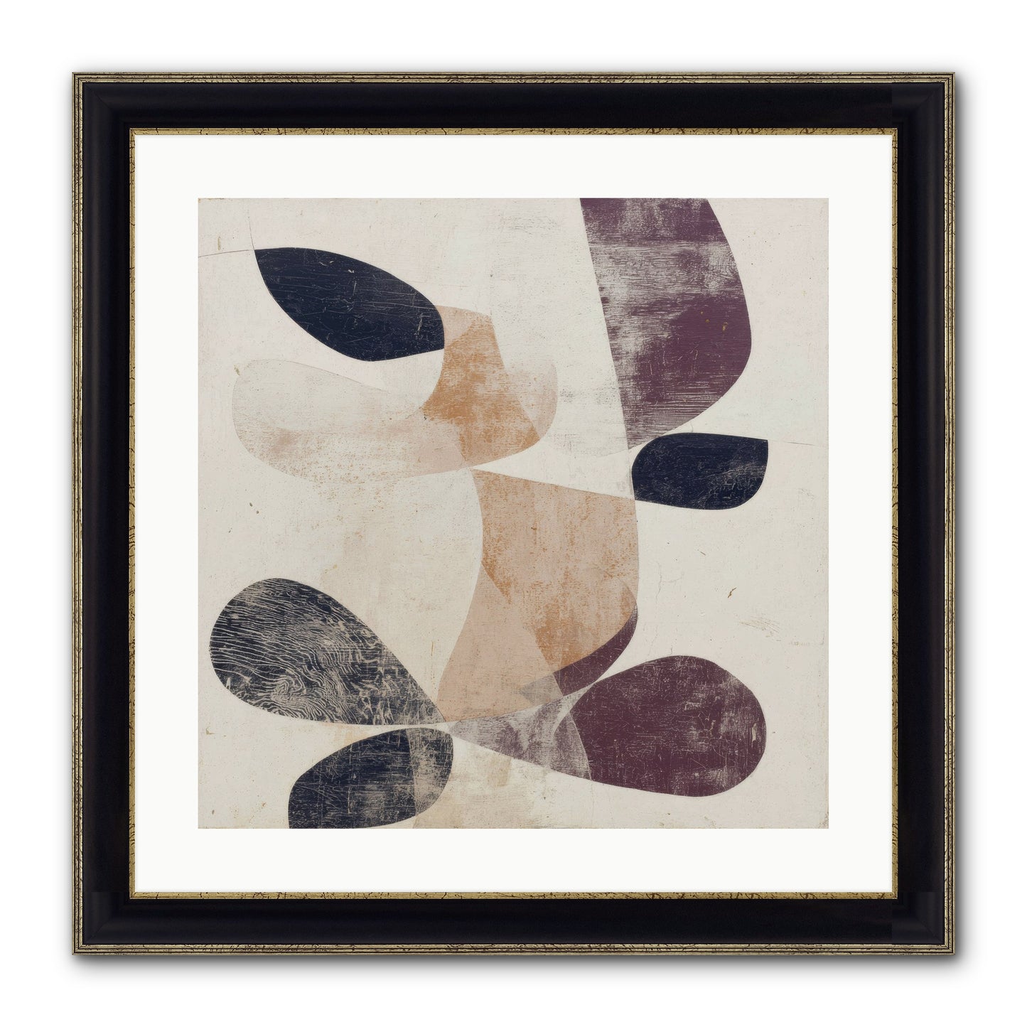 Solar Fringe No.2 Framed Print - Black & Gold 20x20