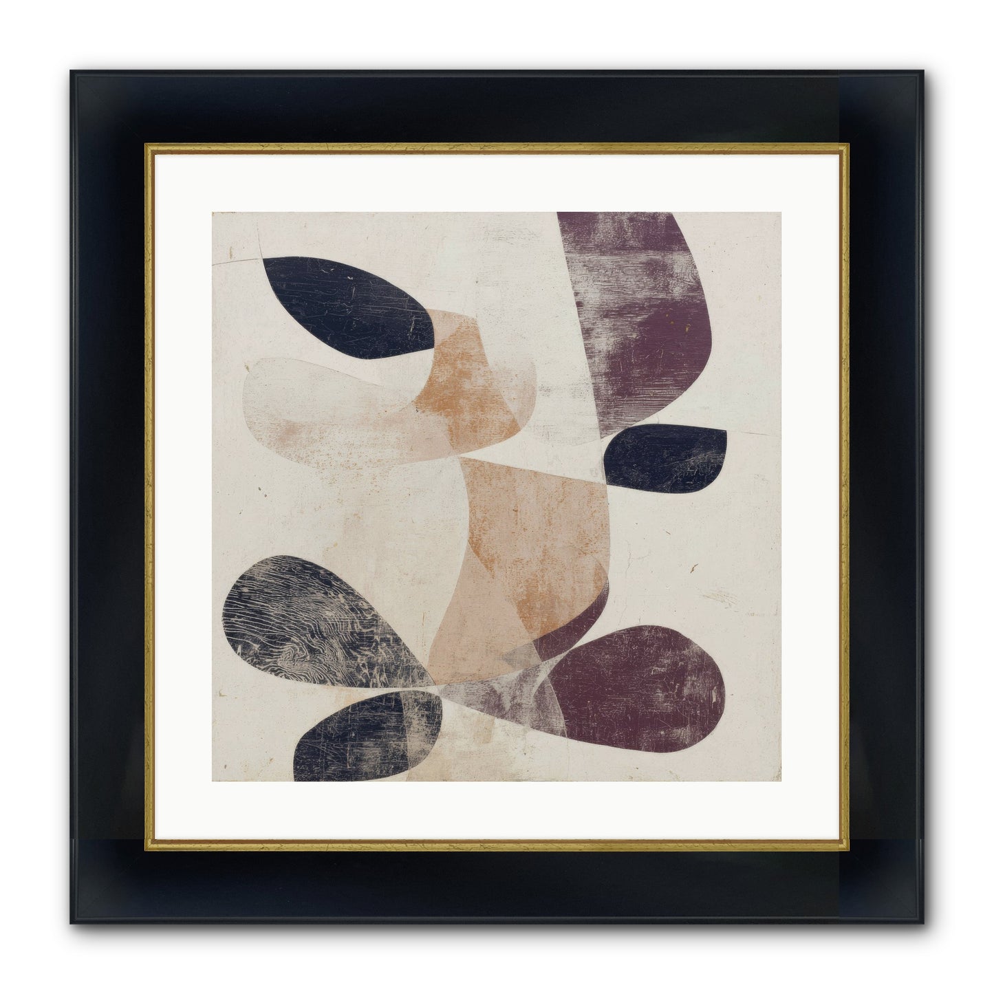 Solar Fringe No.2 Framed Print - Wide Black w/Gold 20x20