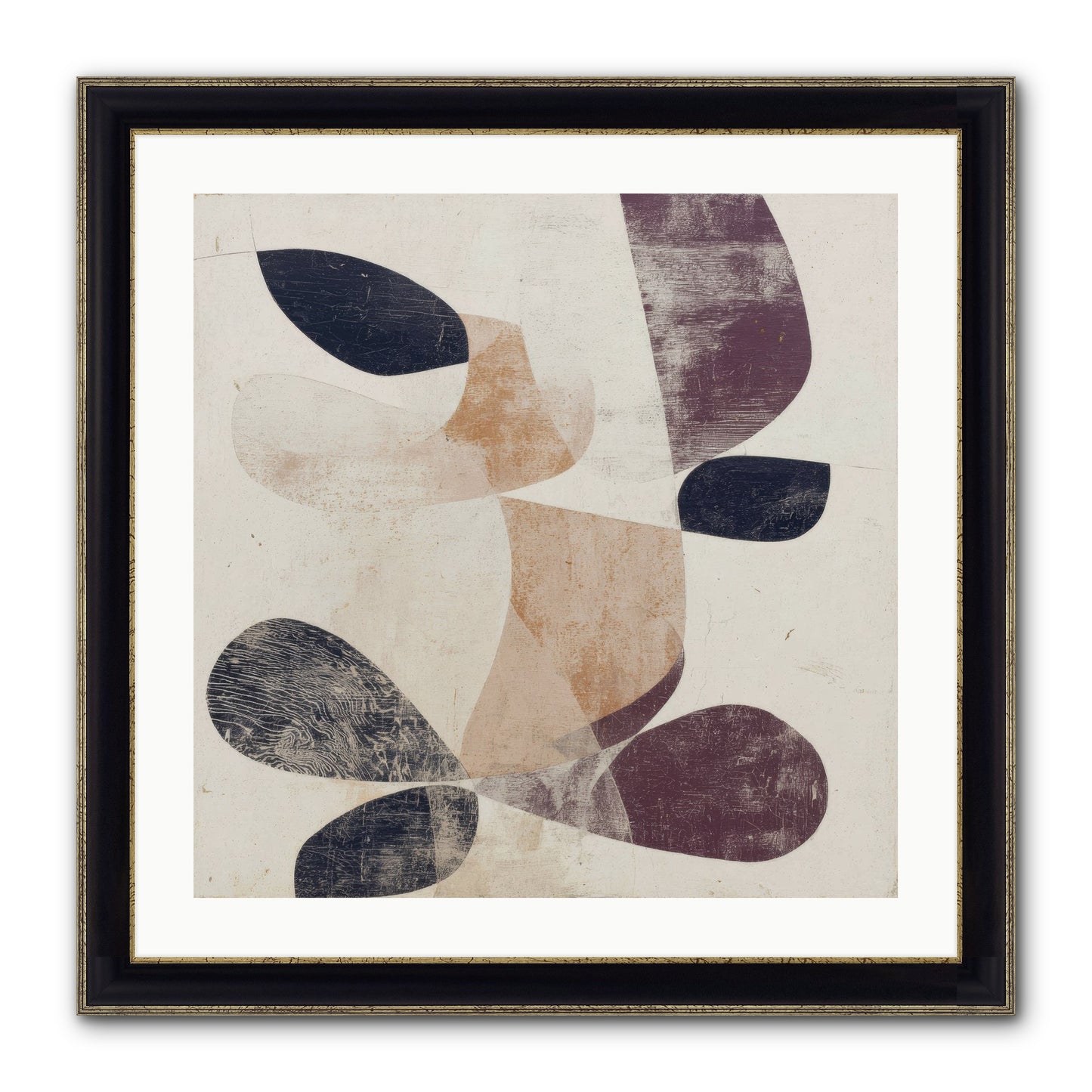 Solar Fringe No.2 Framed Print - Black & Gold 24x24
