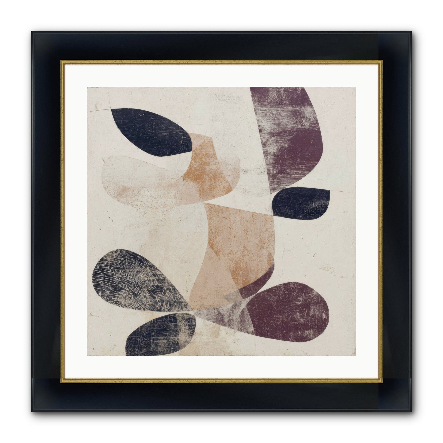 Solar Fringe No.2 Framed Print - Wide Black w/Gold 24x24