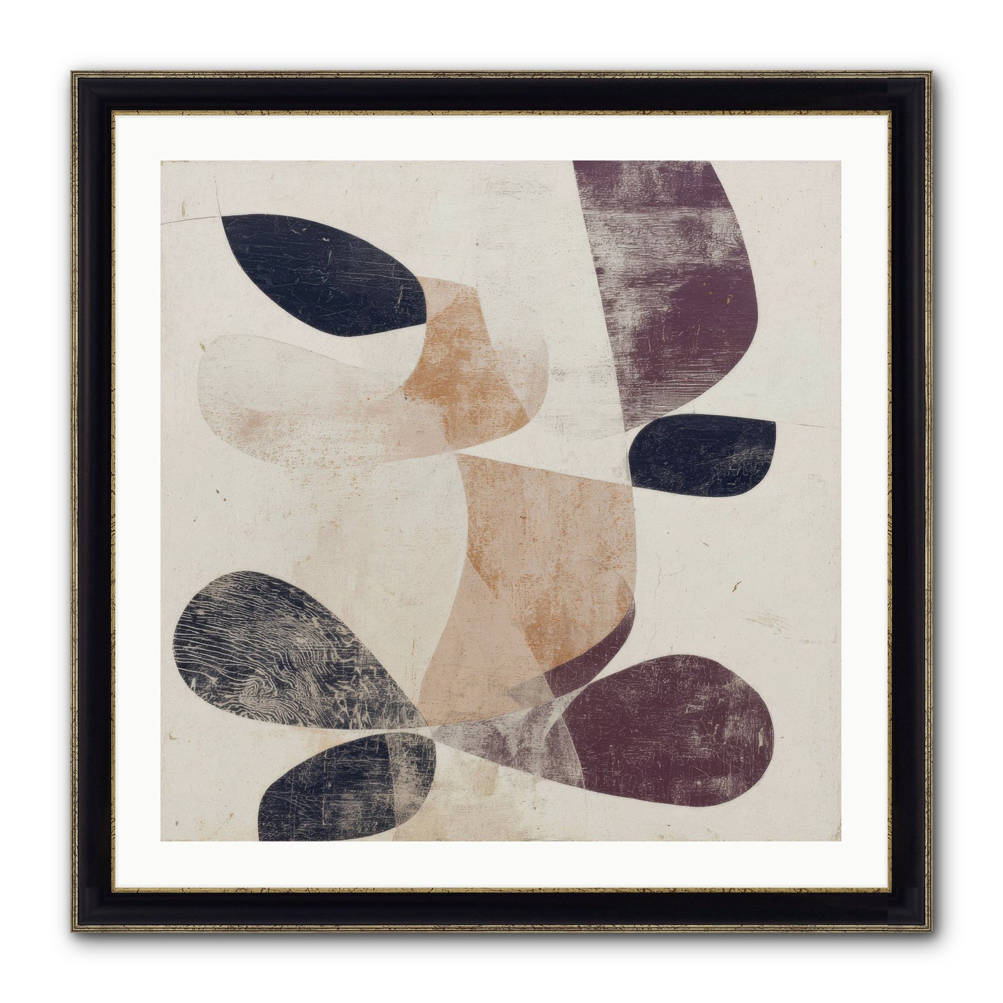 Solar Fringe No.2 Framed Print - Black & Gold 30x30