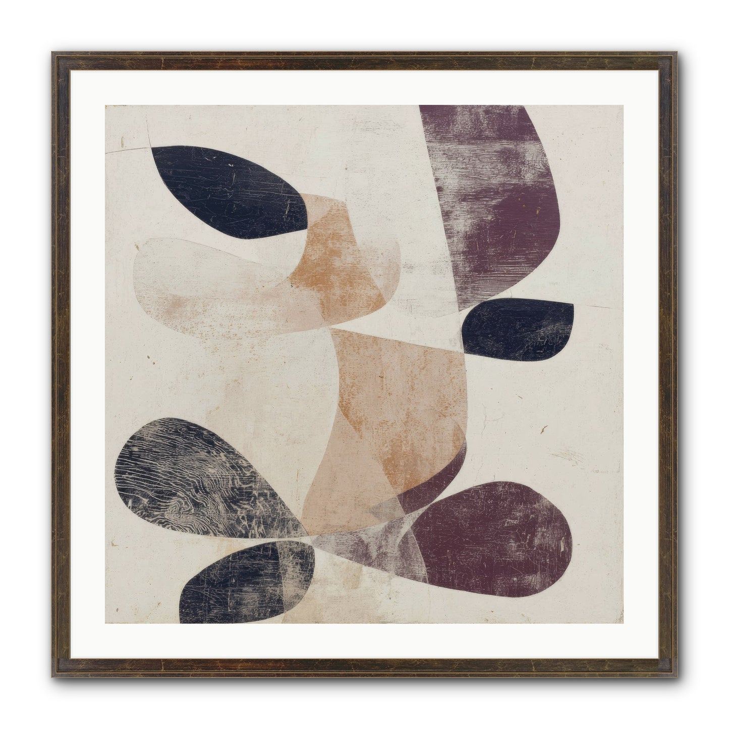 Solar Fringe No.2 Framed Print - Slimwoods Black/Gold 30x30
