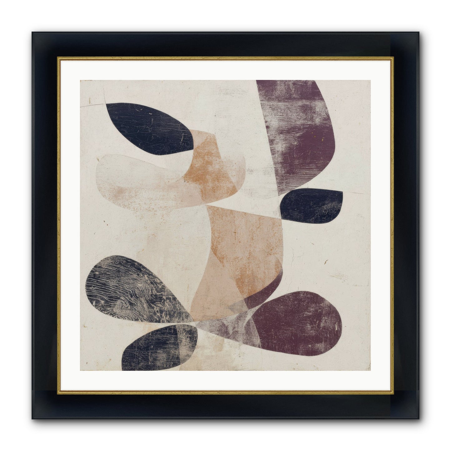 Solar Fringe No.2 Framed Print - Wide Black w/Gold 30x30