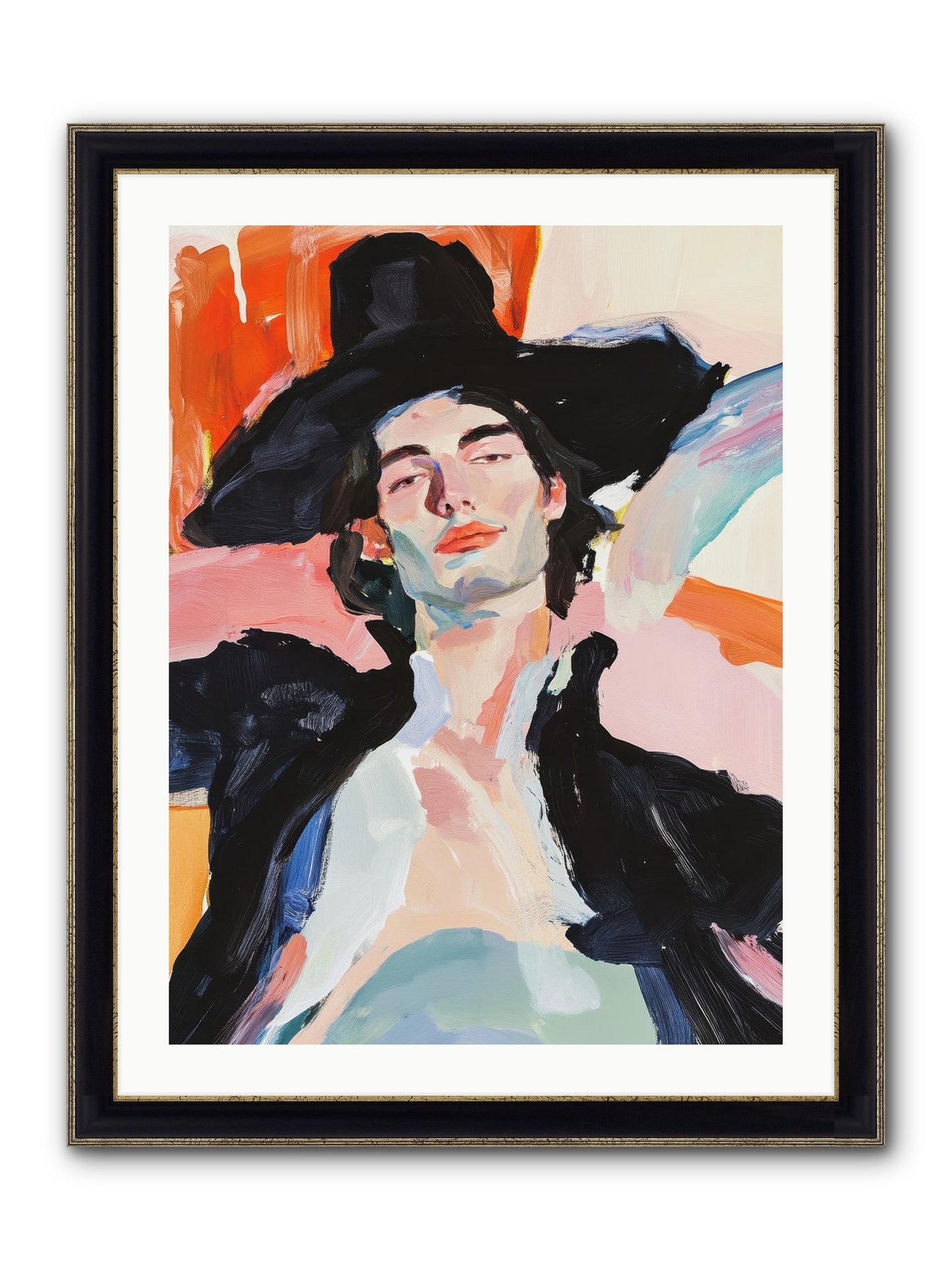 Sole Proprietor Of Love Framed Print - Black & Gold 24x32