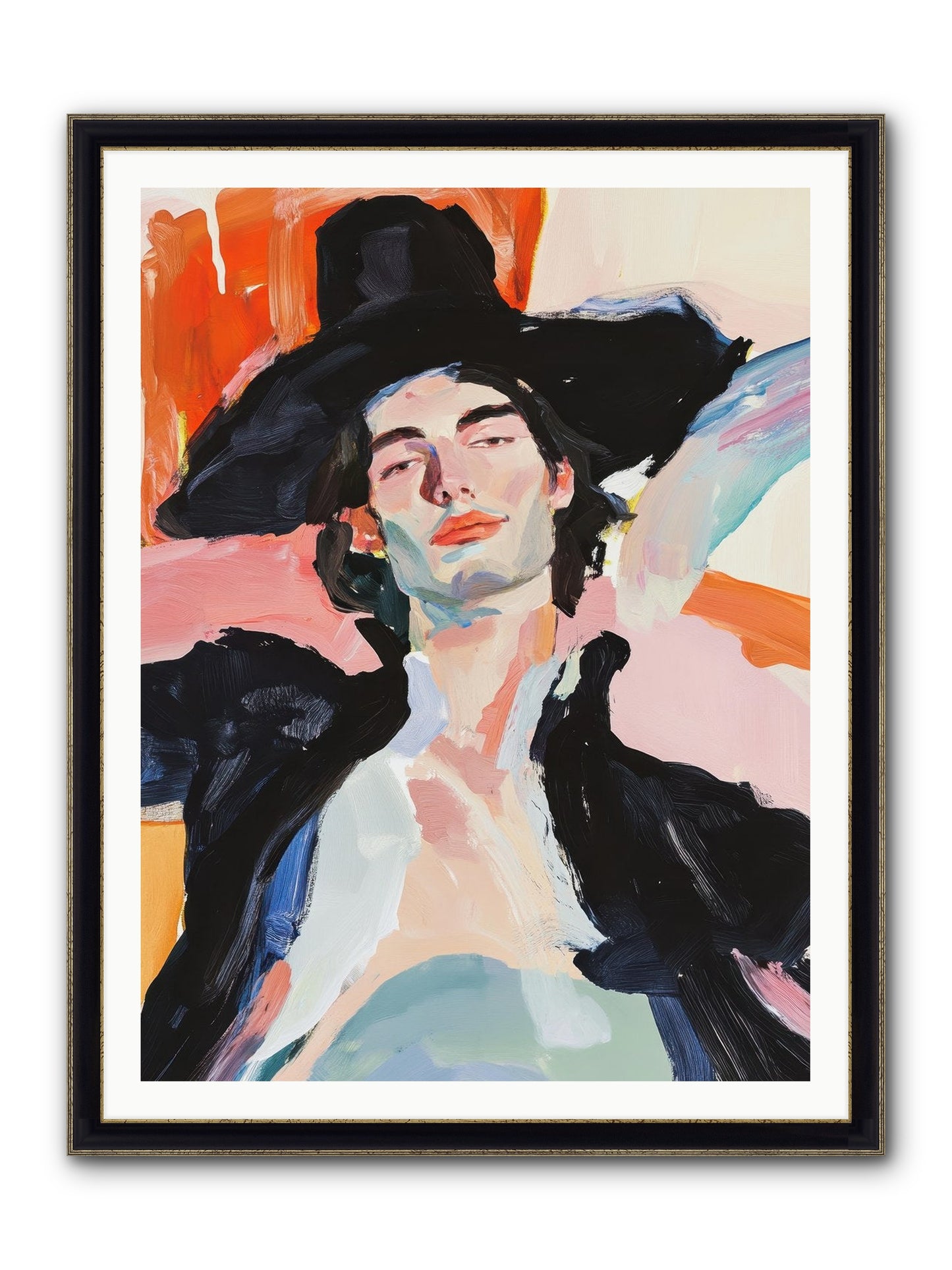 Sole Proprietor Of Love Framed Print - Black & Gold 36x48