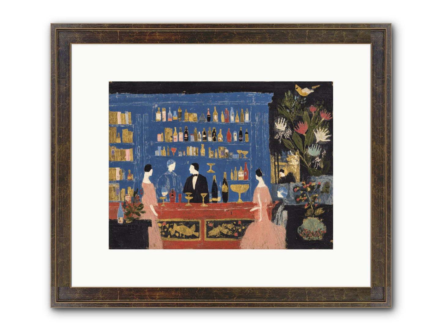 Solitary Pleasures Framed Print - Slimwoods Black/Gold 12x9