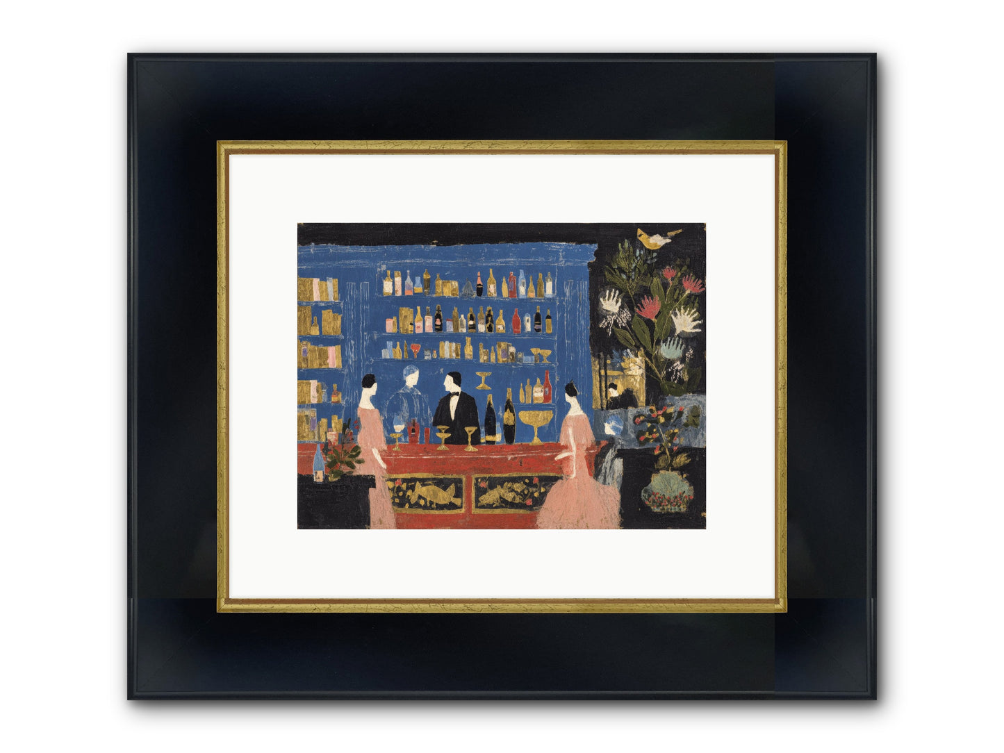 Solitary Pleasures Framed Print - Wide Black w/Gold 12x9