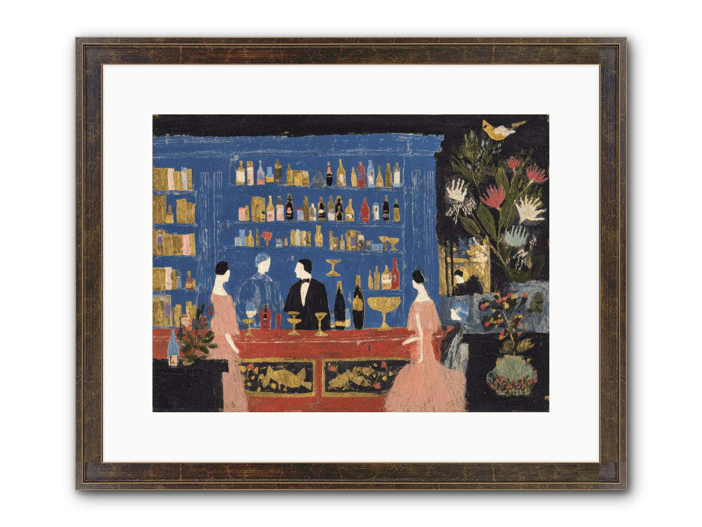 Solitary Pleasures Framed Print - Slimwoods Black/Gold 16x12