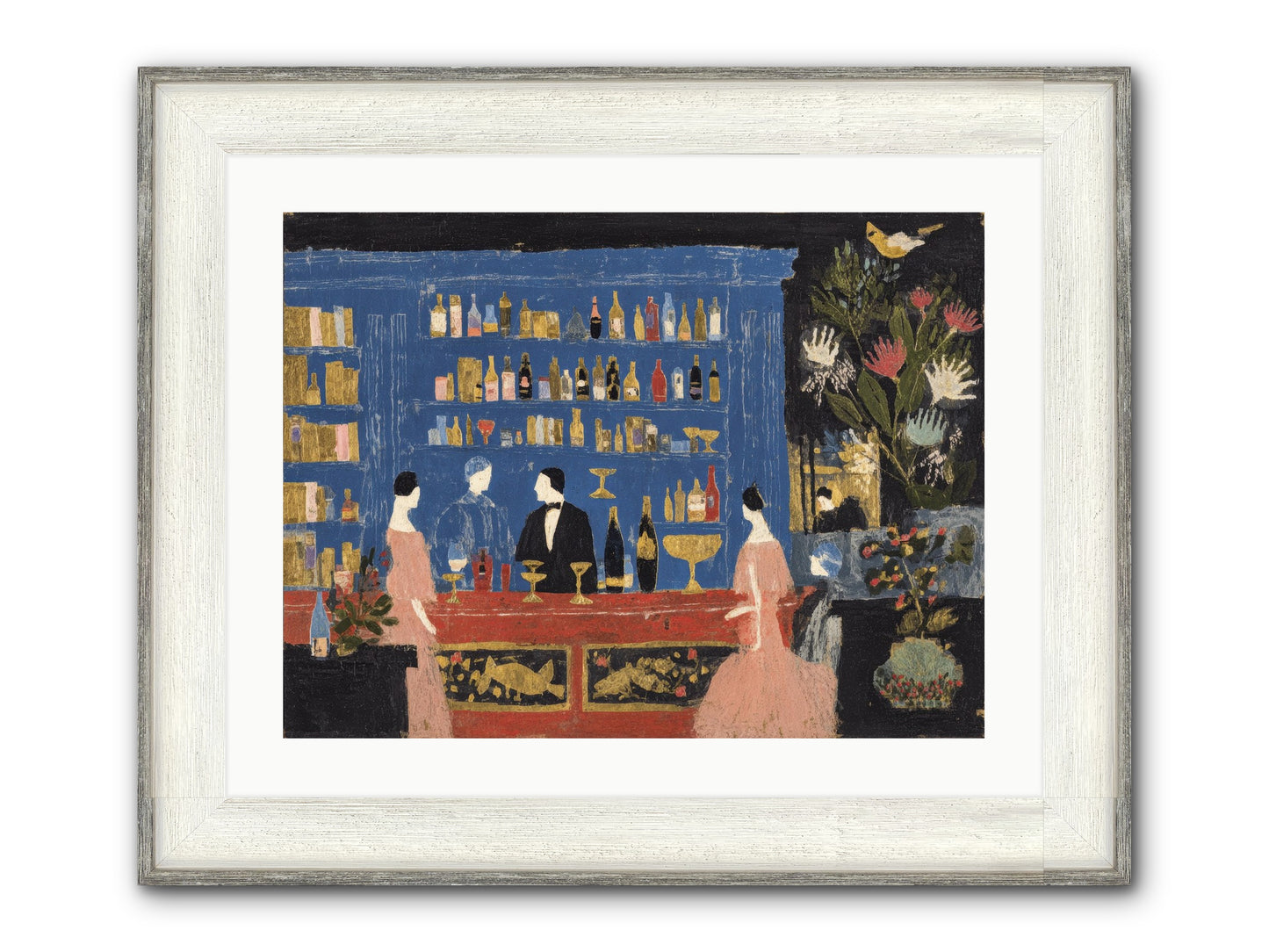 Solitary Pleasures Framed Print - Driftwood White 24x18