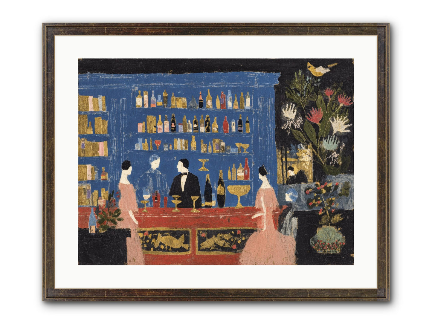 Solitary Pleasures Framed Print - Slimwoods Black/Gold 24x18