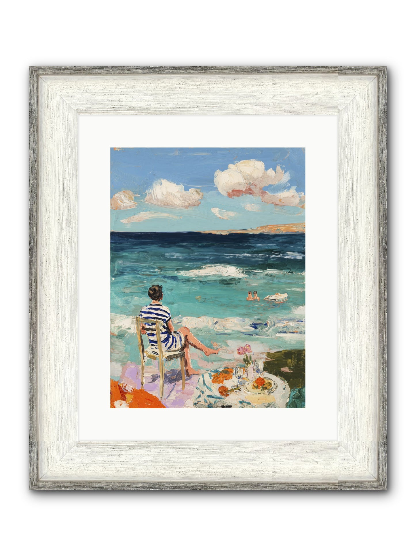 Solitary Throne Framed Print - Driftwood White 12x16