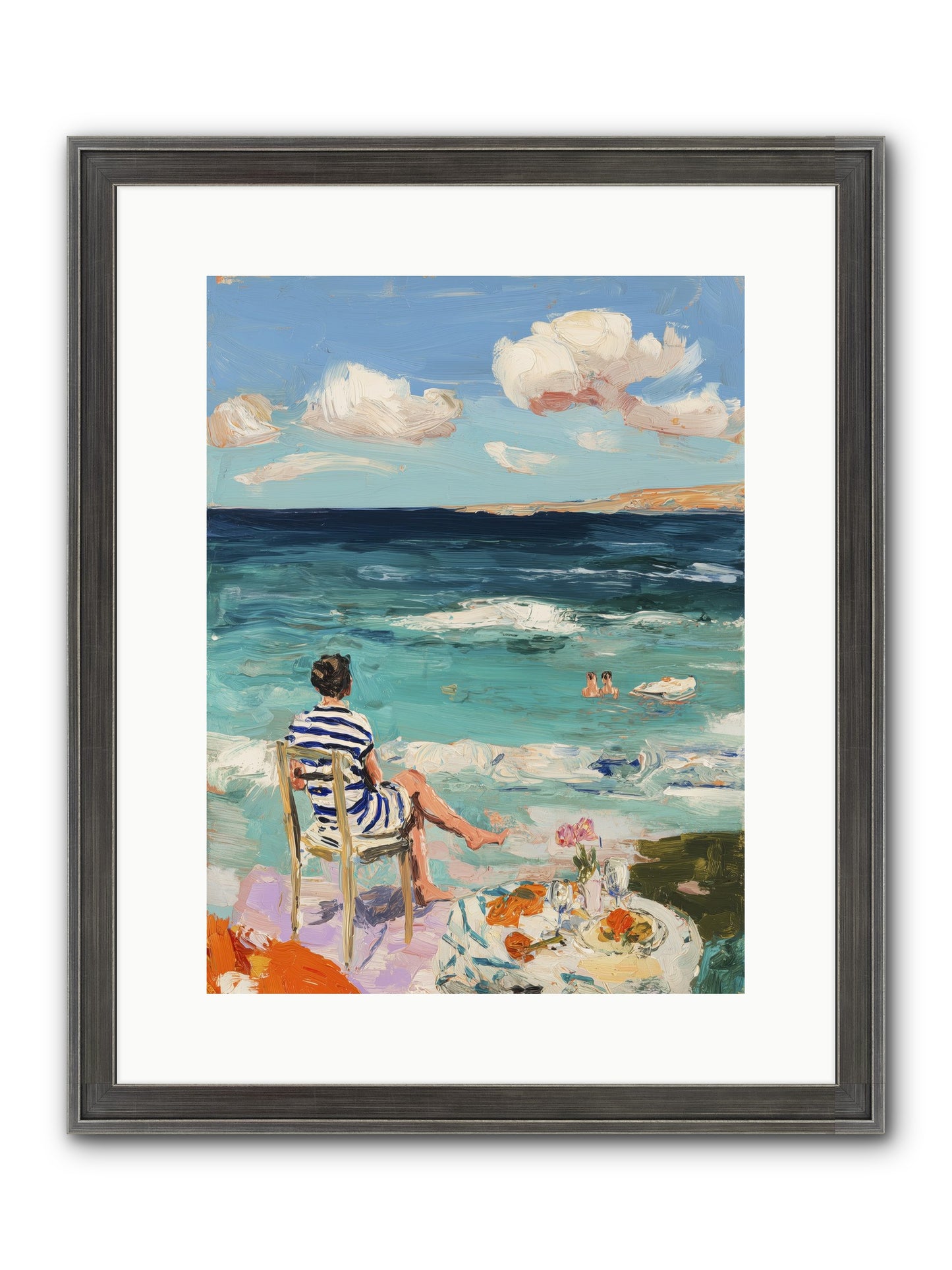 Solitary Throne Framed Print - Slimwoods Black/Silver 12x16