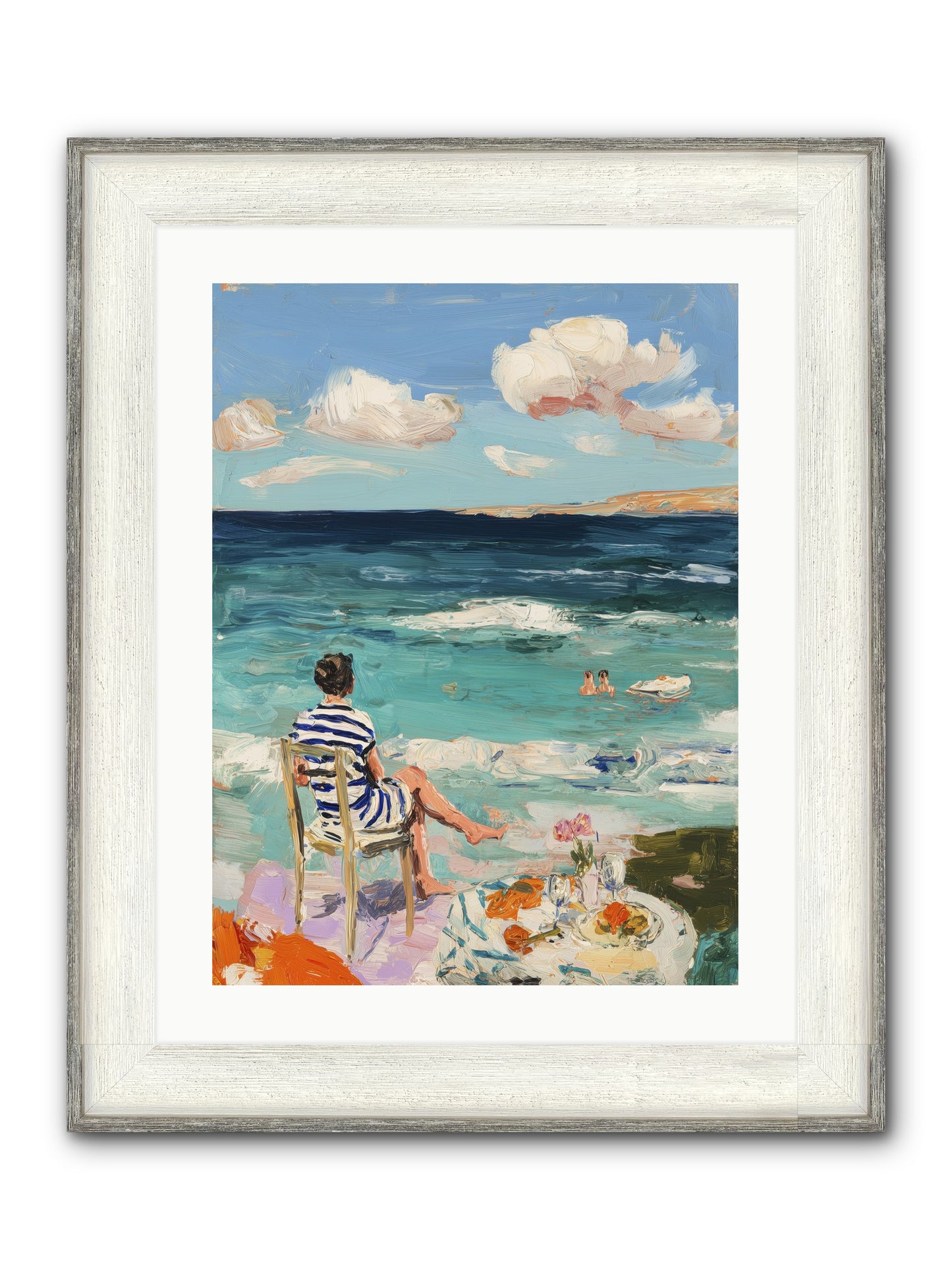 Solitary Throne Framed Print - Driftwood White 18x24