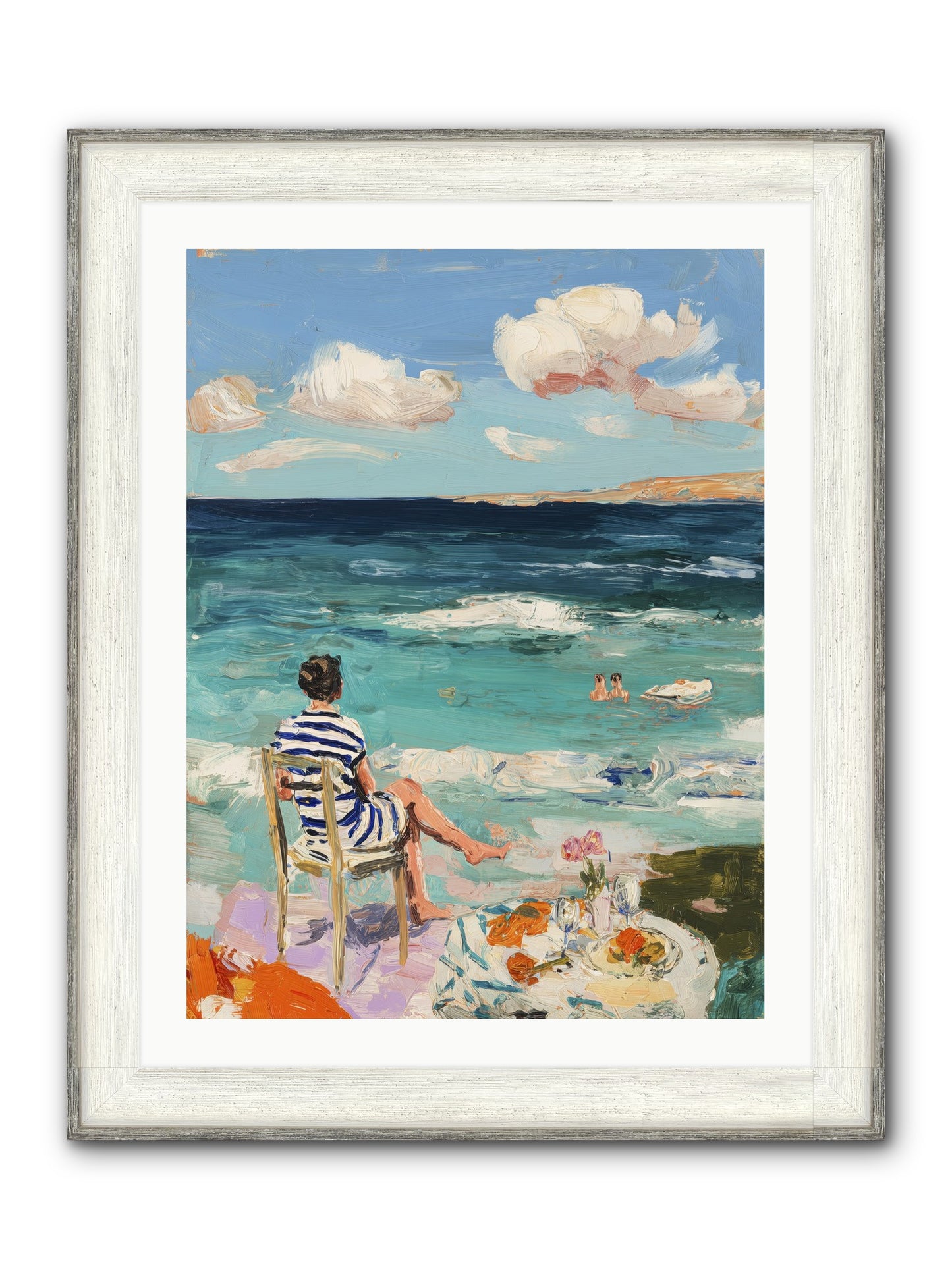 Solitary Throne Framed Print - Driftwood White 24x32