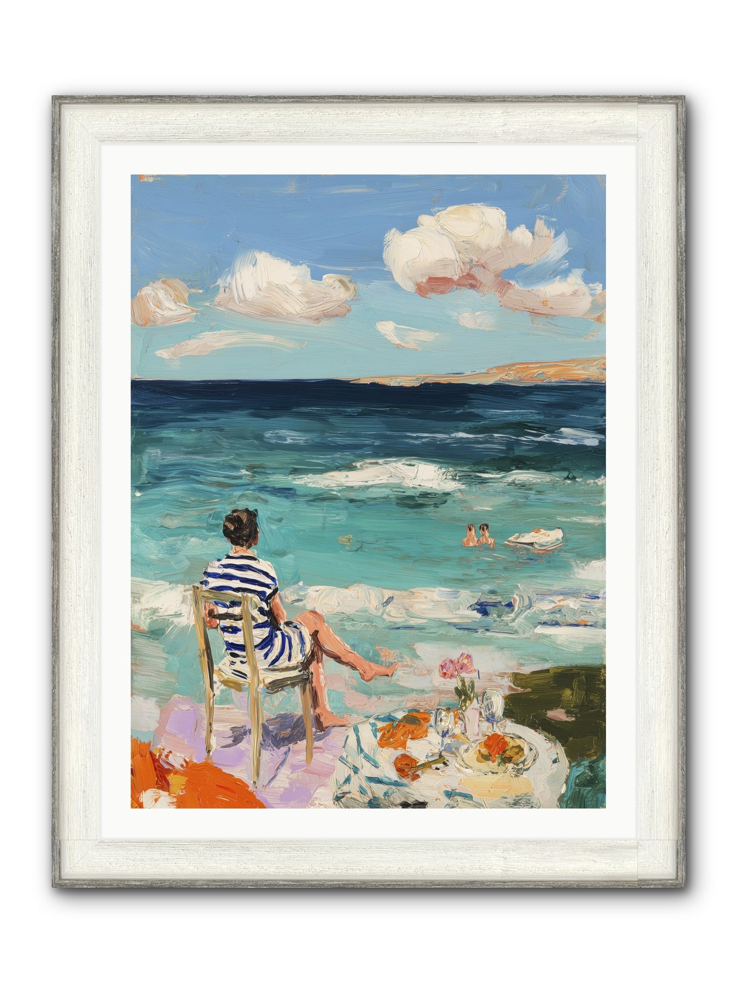 Solitary Throne Framed Print - Driftwood White 30x40