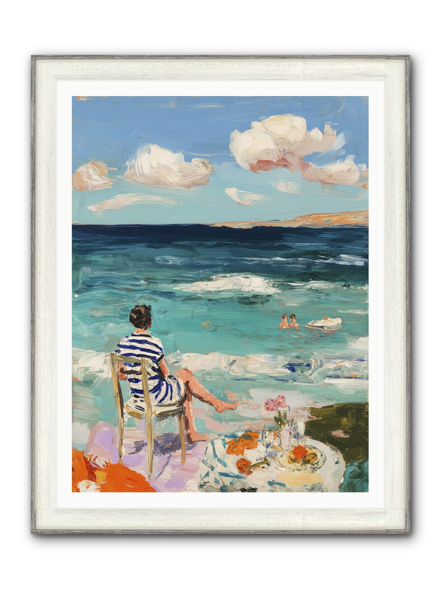 Solitary Throne Framed Print - Driftwood White 36x48