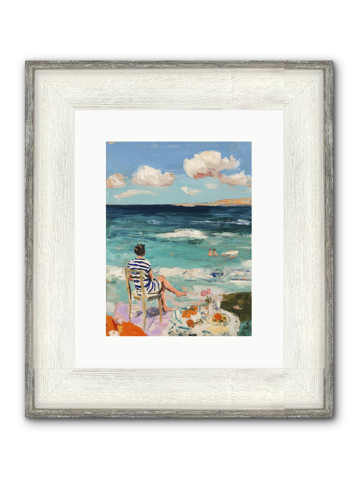 Solitary Throne Framed Print - Driftwood White 9x12