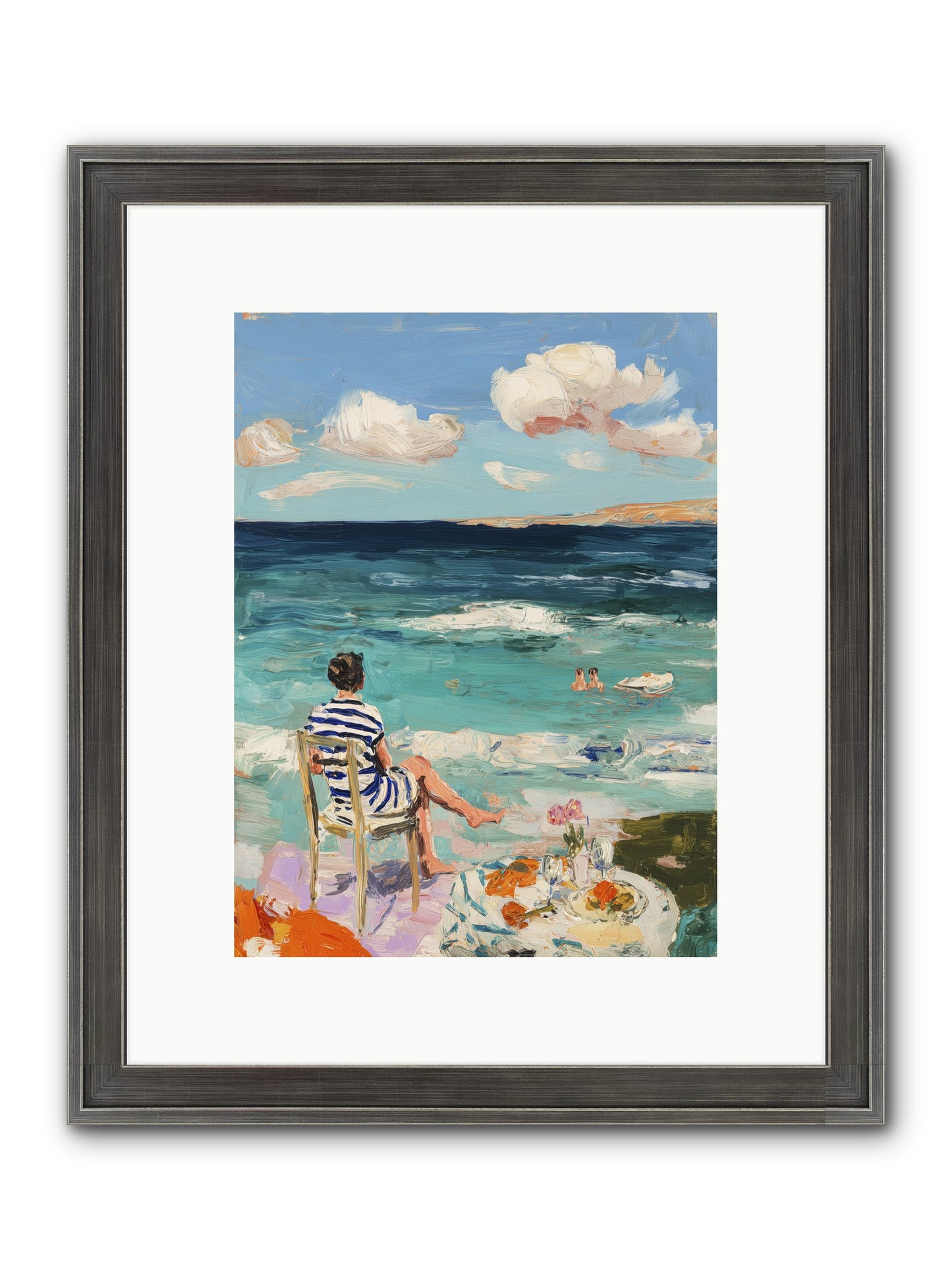 Solitary Throne Framed Print - Slimwoods Black/Silver 9x12