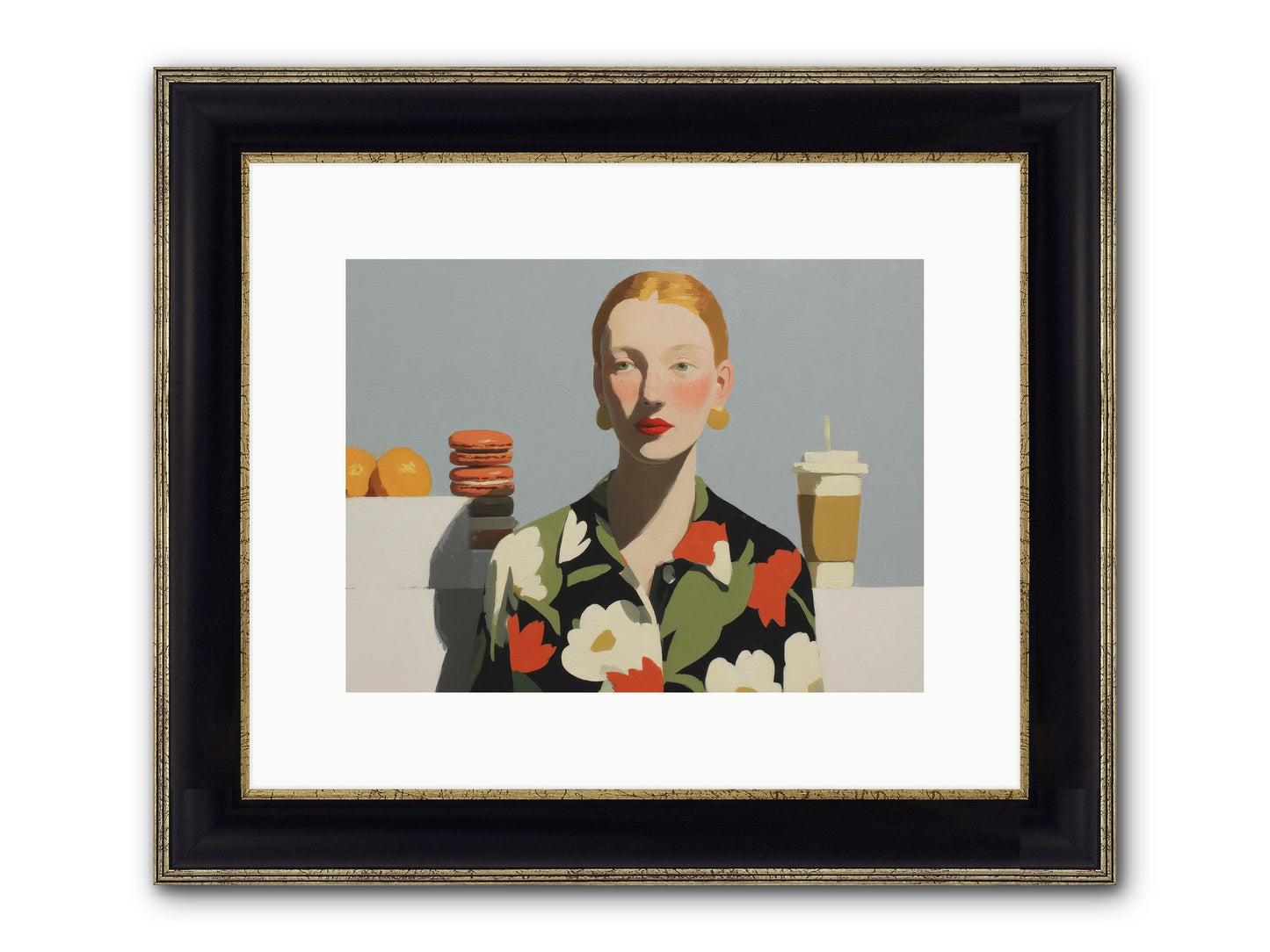 Solitude’s Glow Framed Print - Black & Gold 12x9