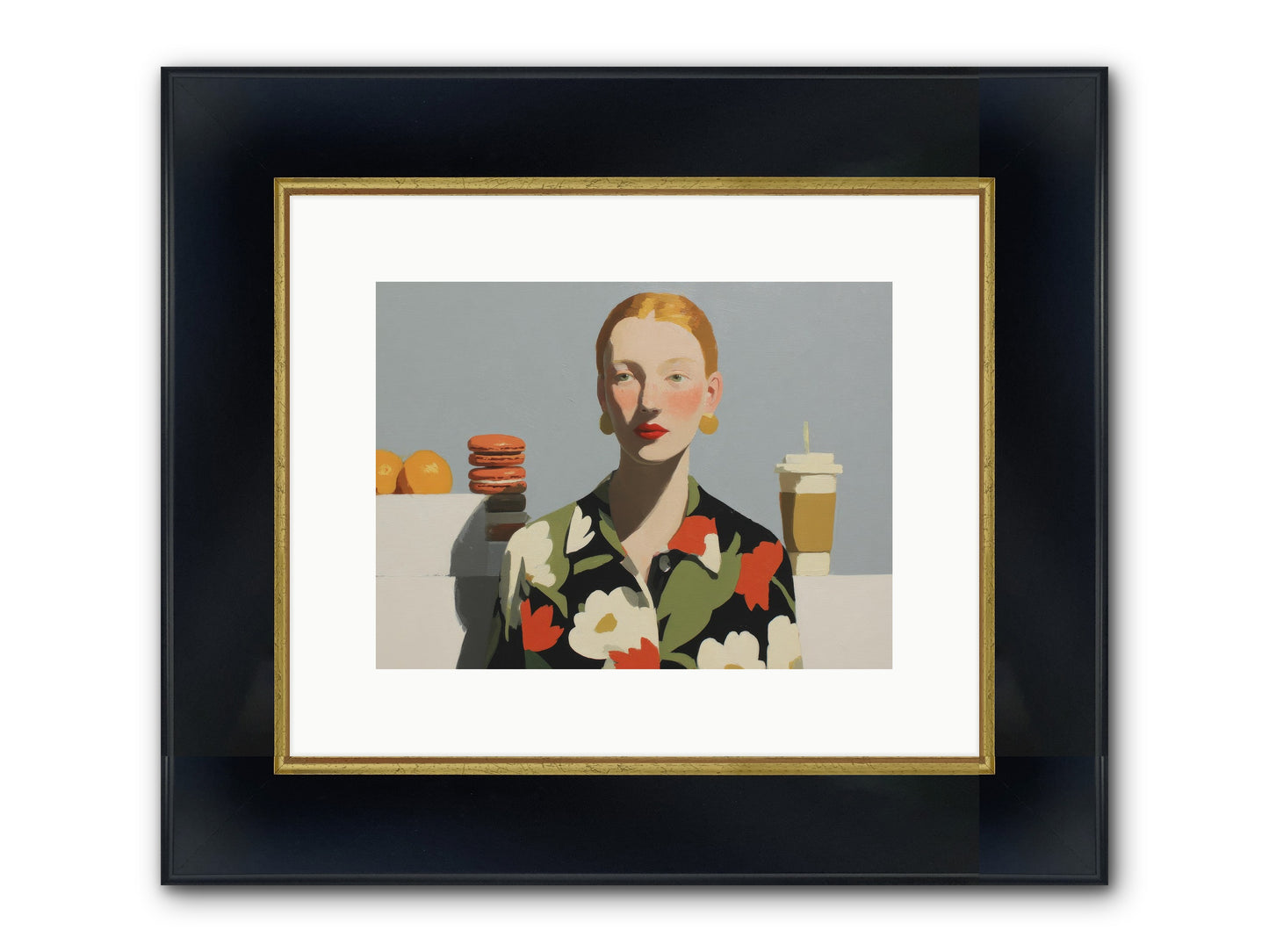 Solitude’s Glow Framed Print - Wide Black w/Gold 12x9
