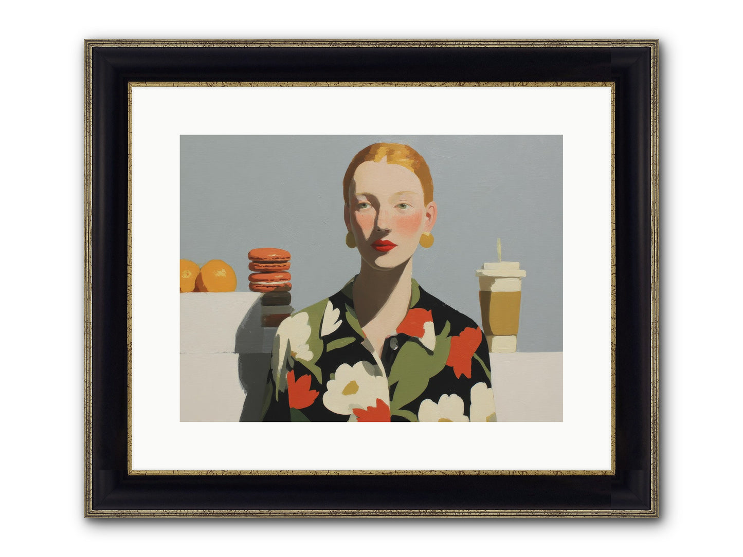 Solitude’s Glow Framed Print - Black & Gold 16x12