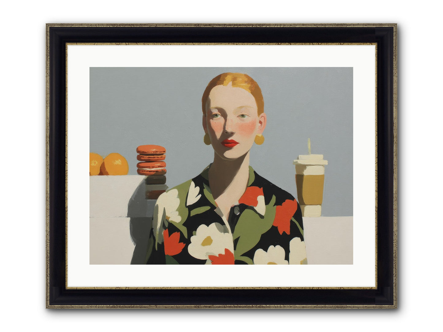 Solitude’s Glow Framed Print - Black & Gold 24x18