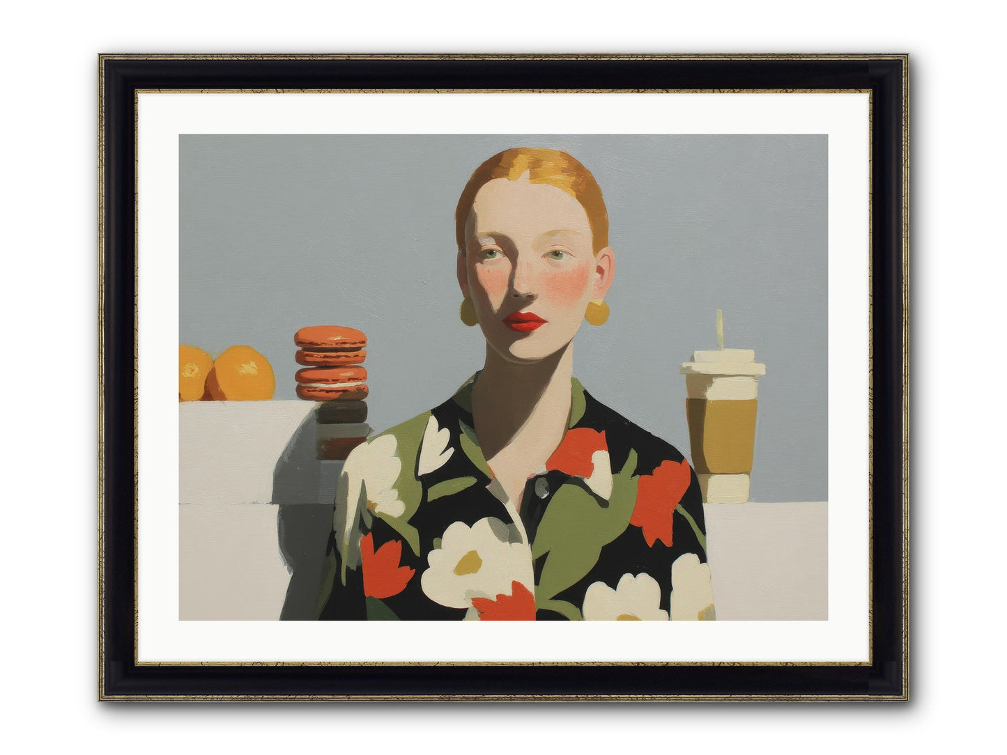 Solitude’s Glow Framed Print - Black & Gold 32x24