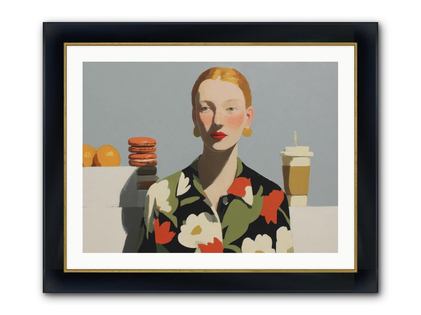 Solitude’s Glow Framed Print - Wide Black w/Gold 32x24