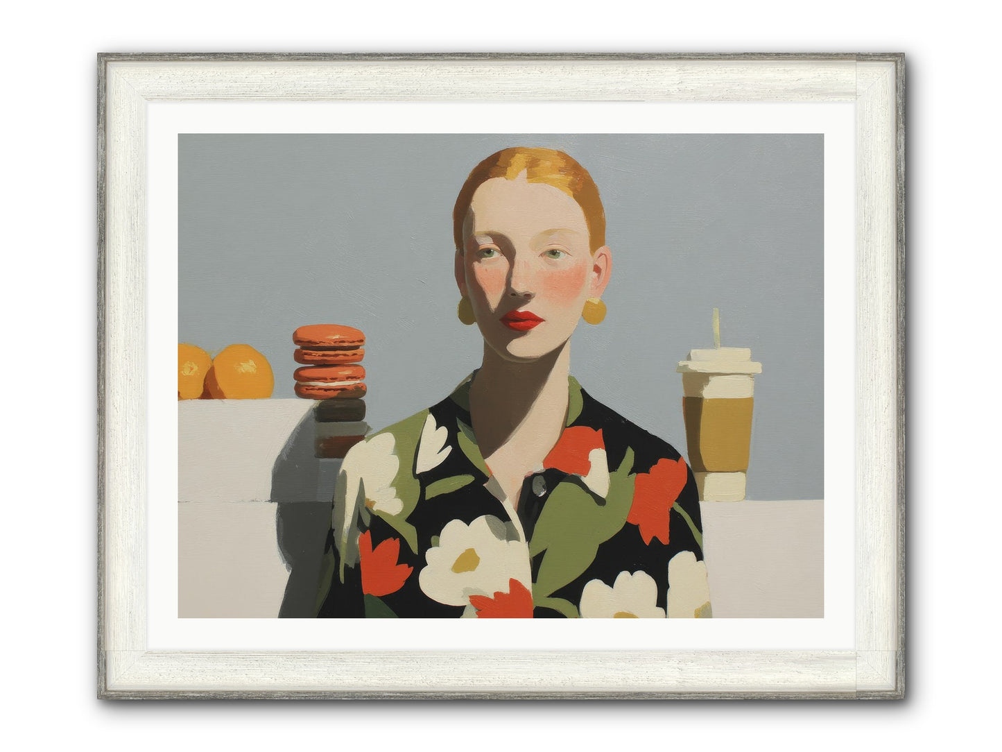 Solitude’s Glow Framed Print - Driftwood White 40x30