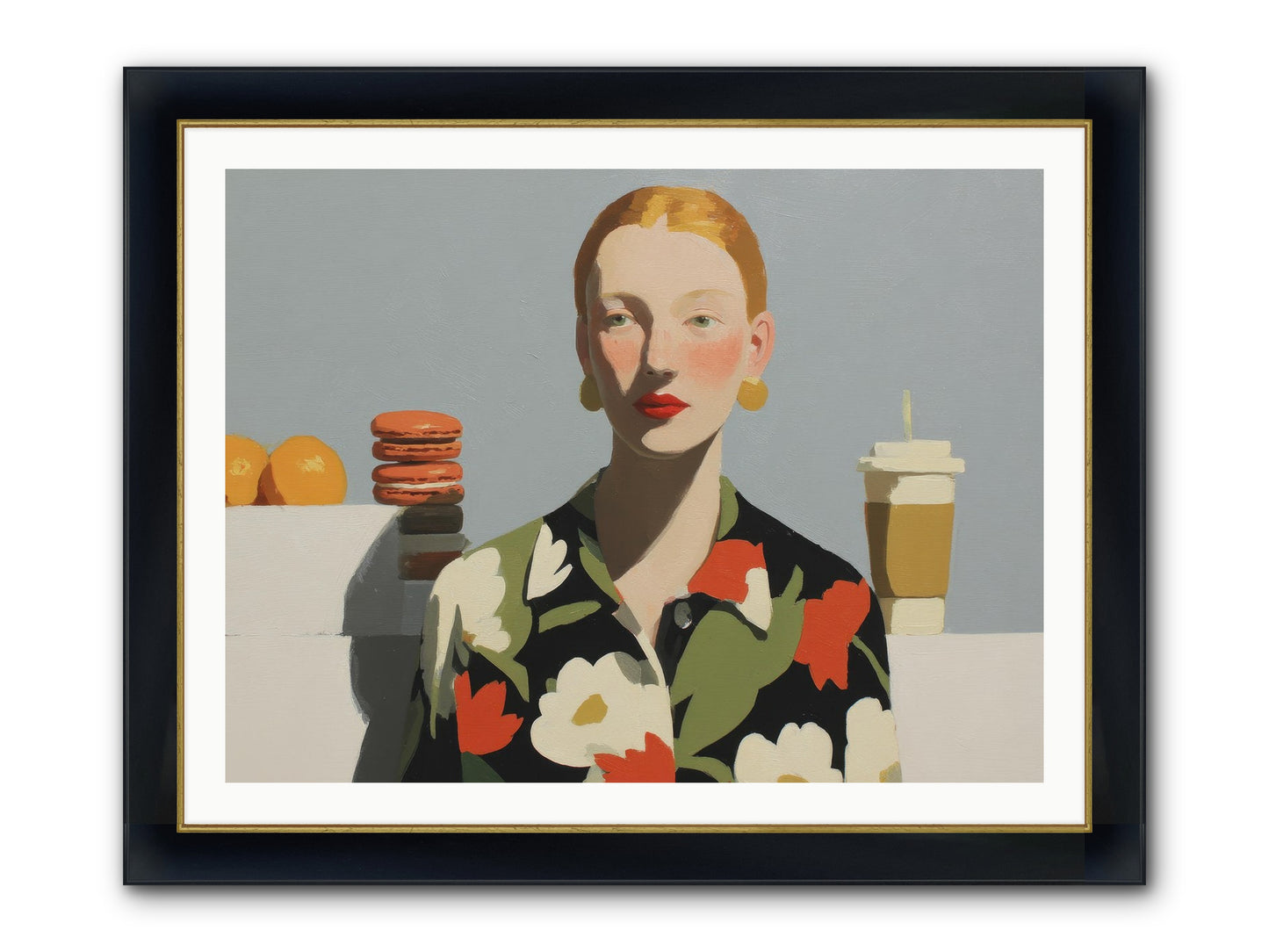 Solitude’s Glow Framed Print - Wide Black w/Gold 40x30