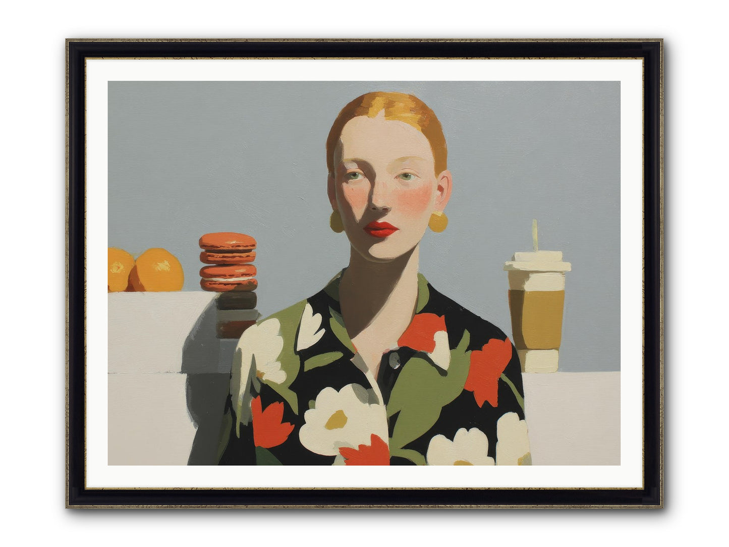Solitude’s Glow Framed Print - Black & Gold 48x36